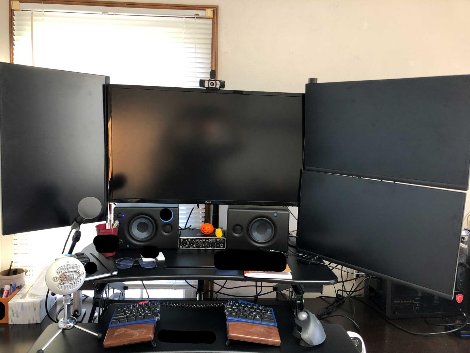 Mount-It! Electric Standing Desk Converter with Dual Monitor Arm, Stand Up Desk Riser X-Large 47.2