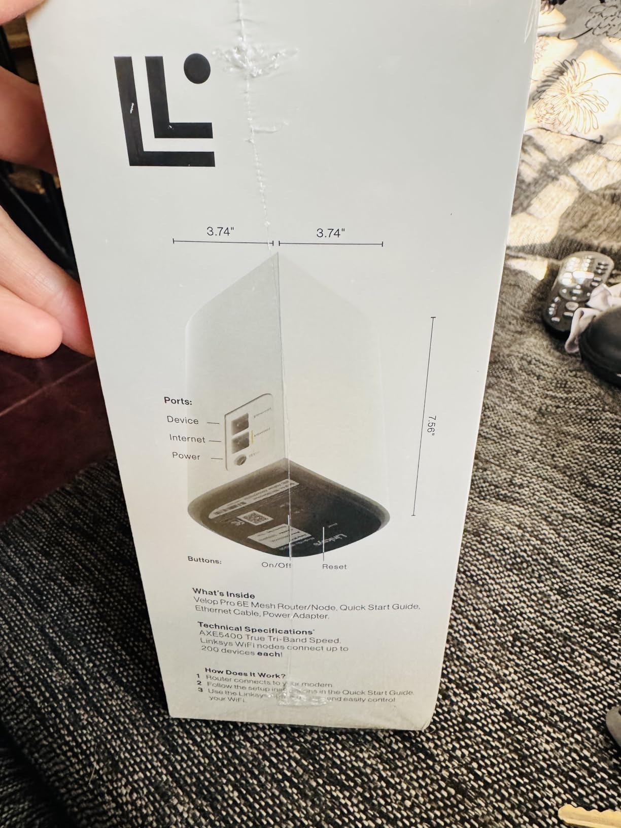 Linksys Velop Pro 6E WiFi Mesh System | Two Cognitive Mesh Tri-Band routers with 5.4 Gbps (AXE5400) Speed | Whole Home Coverage up to 6,000 sq ft | Connect 200+ Devices | 2Pk MXEC622 | 2023 Release customer photo 1