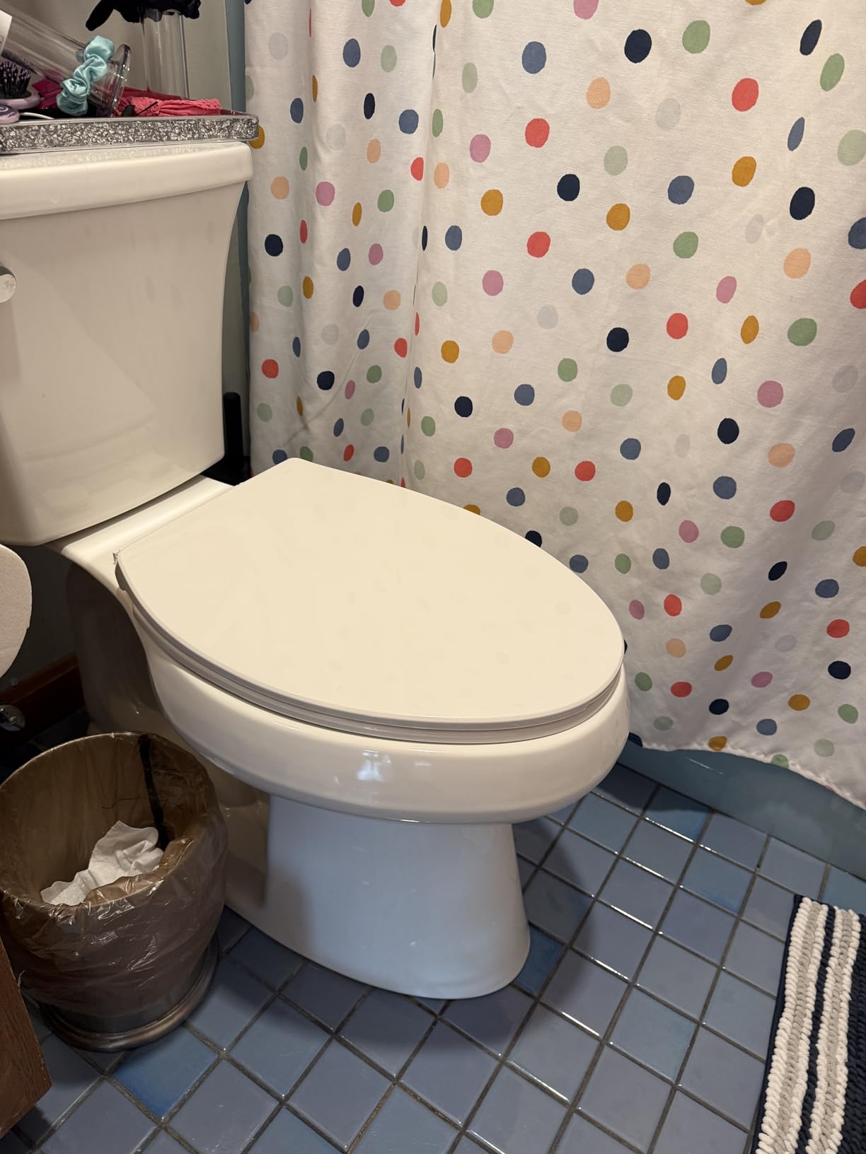 1M Family Toilet Seat, Patented Slow Close & Quick Releasing Technology, Anti-Wiggling, Easy to Install and Clean, Standard Elongated with Toddler Seat Built In (1 Piece) customer photo 2