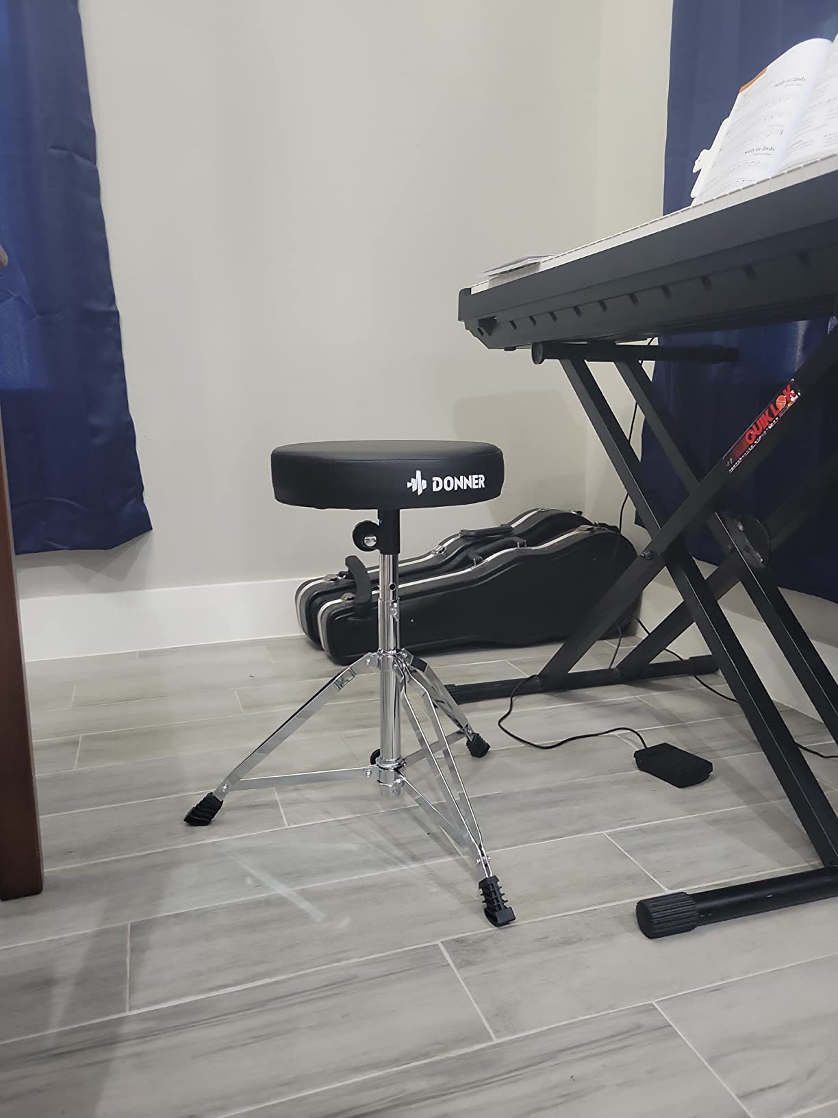 Donner Drum Throne with Backrest, Heavy Duty Hydraulic Drum Stool Height Adjustable, Motorcycle Style Drum Seat customer photo 1