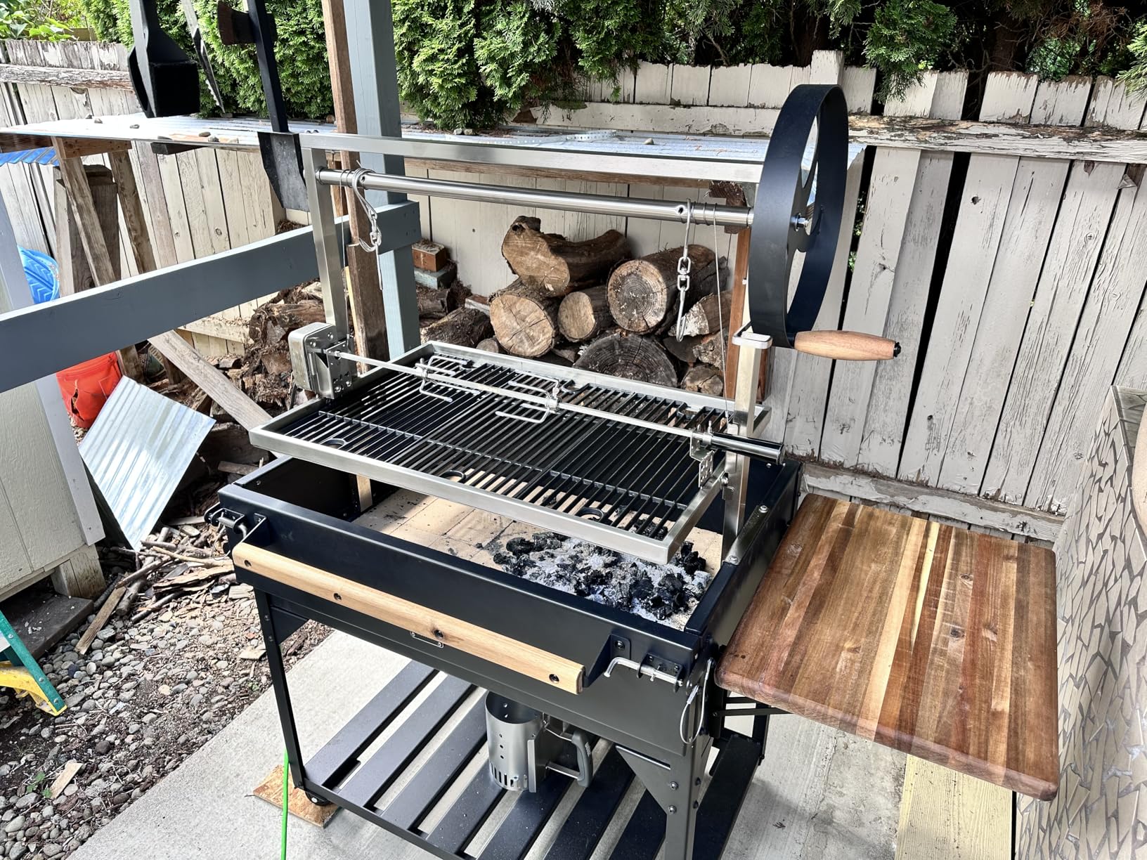 TURBRO Stainless Steel Rotisserie Kit for Gas Grills with A Cookbox up to 39'' - Includes 4W Electric Motor, 34'' - 45'' Spit Rod, Meat Forks, Counterweight customer photo 1
