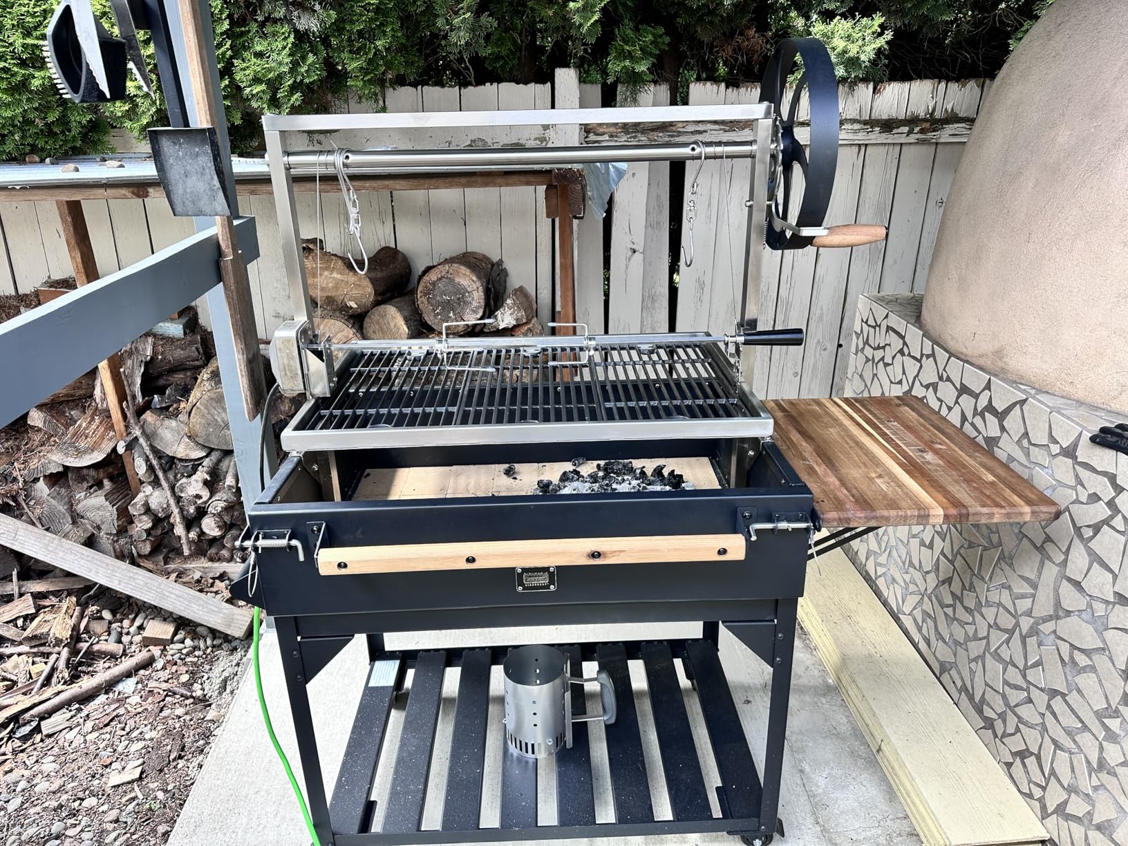 TURBRO Stainless Steel Rotisserie Kit for Gas Grills with A Cookbox up to 39'' - Includes 4W Electric Motor, 34'' - 45'' Spit Rod, Meat Forks, Counterweight customer photo 2