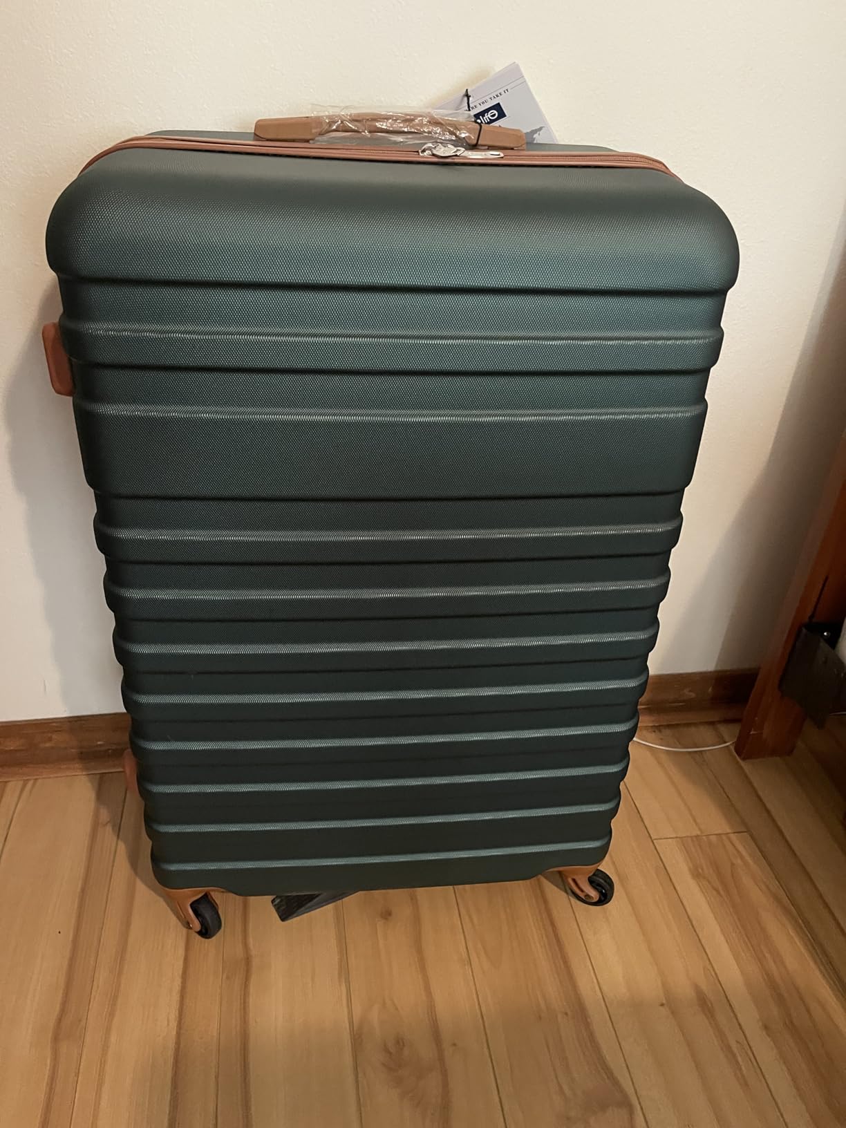 Suitcase Set 5 Piece Luggage Set Carry On Hardside Luggage with TSA Lock Spinner Wheels (Navy+Red, 5 piece set) customer photo 1