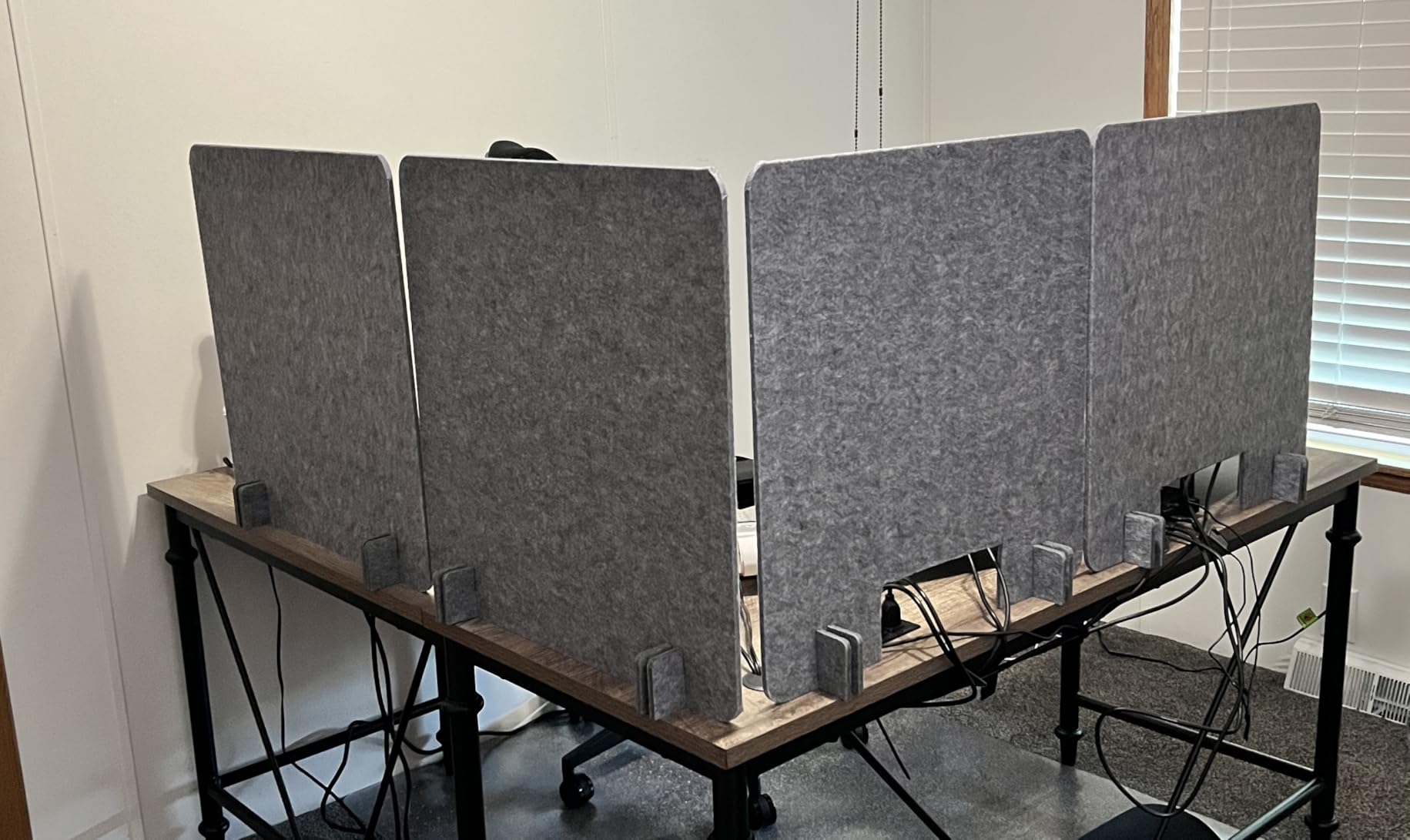 Kisston 6 Pack Acoustic Desk Divider Desk Partition 24 x 24