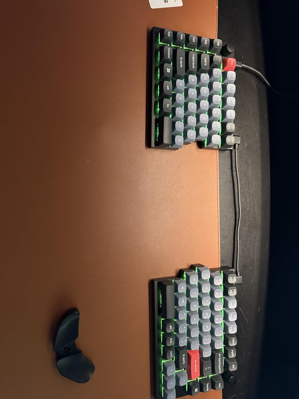 Keychron Q11 QMK/VIA TKL Split Keyboard Ergonomic, 91 Keys 75% Layout Wired Mechanical Gaming Keyboard Mac & Windows with Full Alu Frame, PBT Keycaps & Knobs, RGB Backlight Hot-Swappable Red Switch customer photo 1