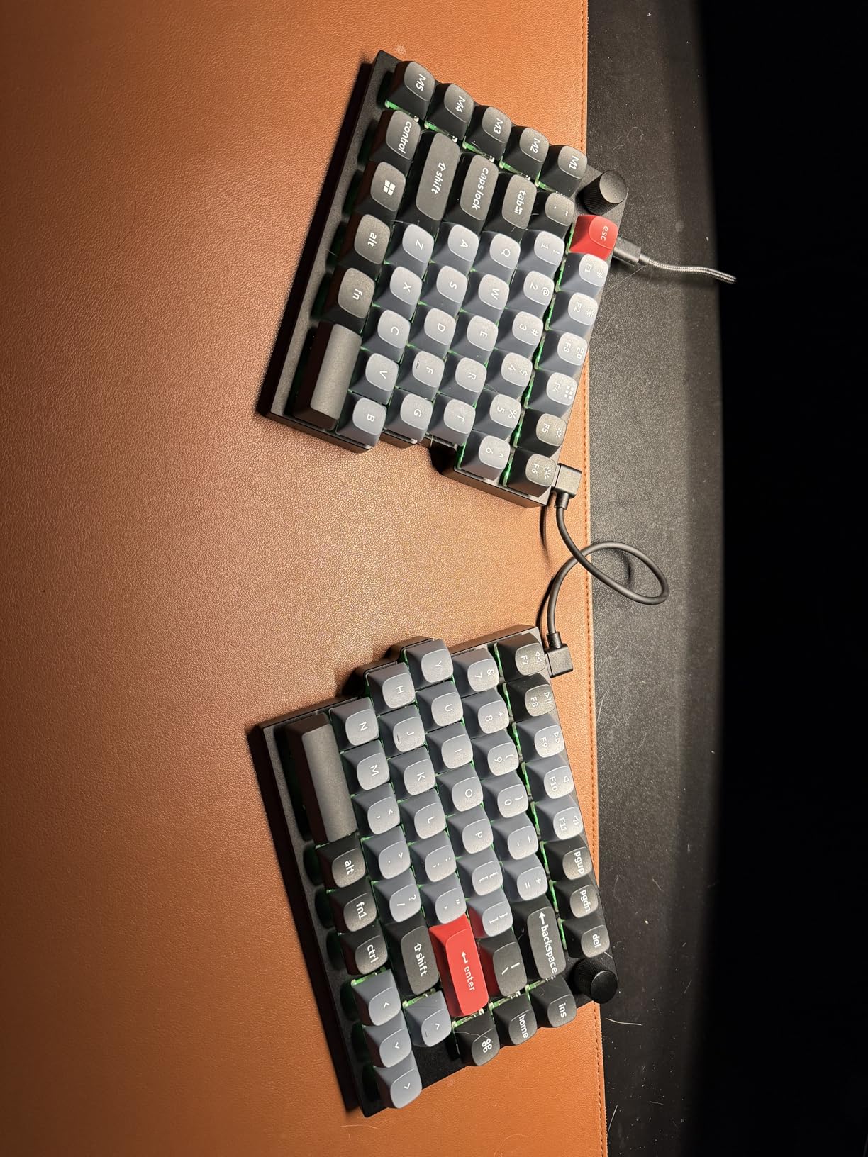 Keychron Q11 QMK/VIA TKL Split Keyboard Ergonomic, 91 Keys 75% Layout Wired Mechanical Gaming Keyboard Mac & Windows with Full Alu Frame, PBT Keycaps & Knobs, RGB Backlight Hot-Swappable Red Switch customer photo 2