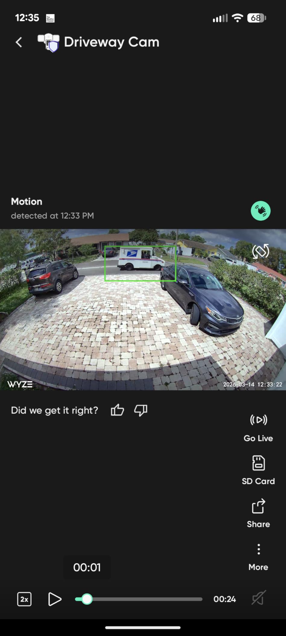 WYZE Floodlight Camera v2, Security Camera Outdoor, 2K HD with Color Night Vision, 2800-Lumen LEDs, 160° Wide View, 105dB Siren, Works with Alexa & Google Assistant, Wired, Free Expert Support customer photo 2