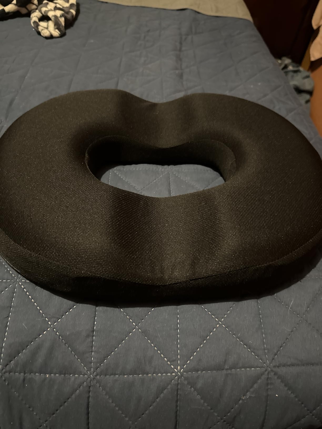Donut Pillow Seat Cushion Chair Pad for Tailbone Pain Relief and Hemorrhoids, Memory Foam Seat Chair Cushion for Postpartum Pregnancy, Seat Cushions for Men and Women for Home & Office, (Black) customer photo 2
