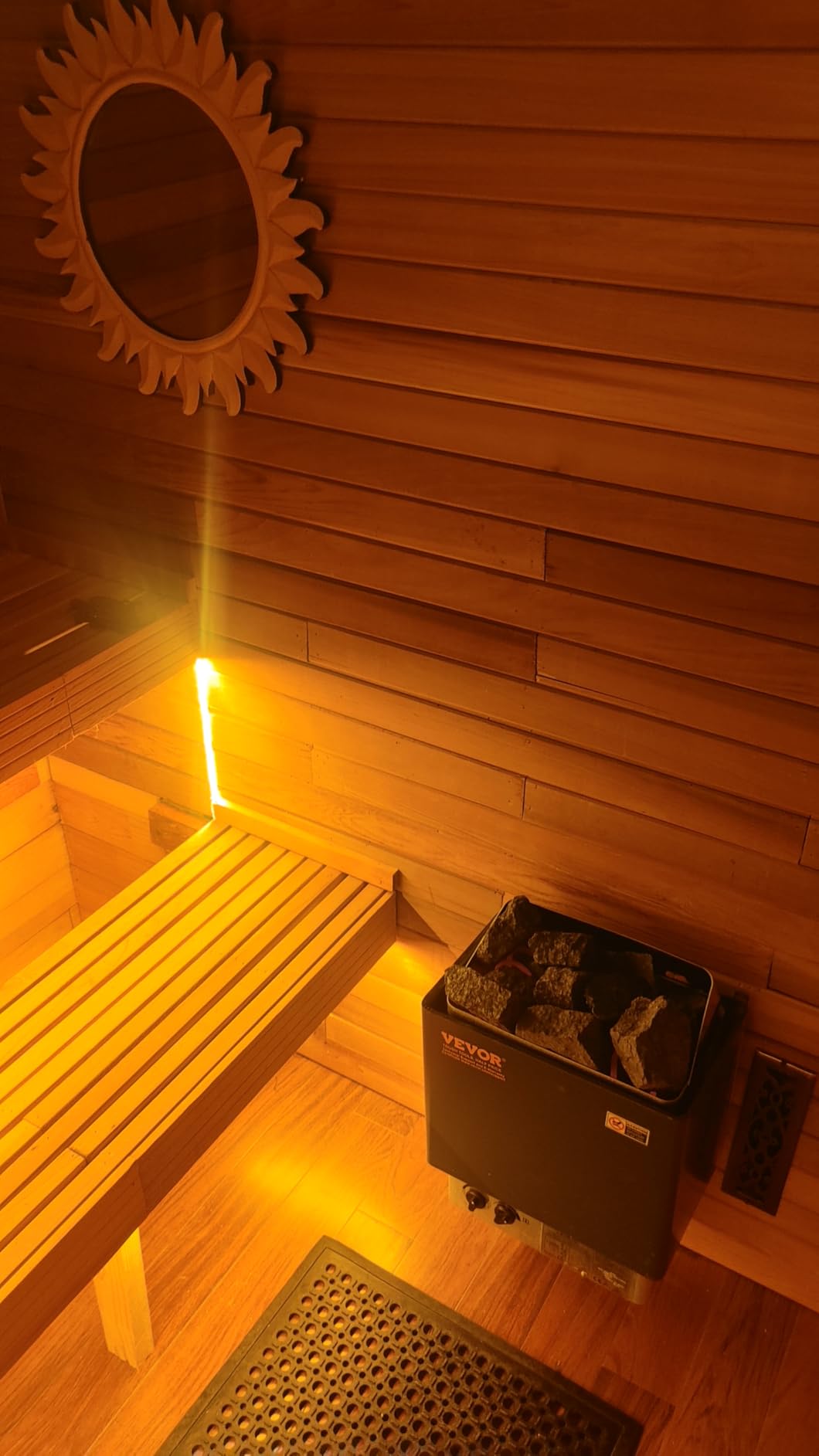 VEVOR Sauna Heater,220V Electric Sauna Stove, Steam Bath Sauna Heater 3h Timer and Adjustable Temp for Max. 176-318 Cubic Feet, (4.5KW) FCC Certification customer photo 1
