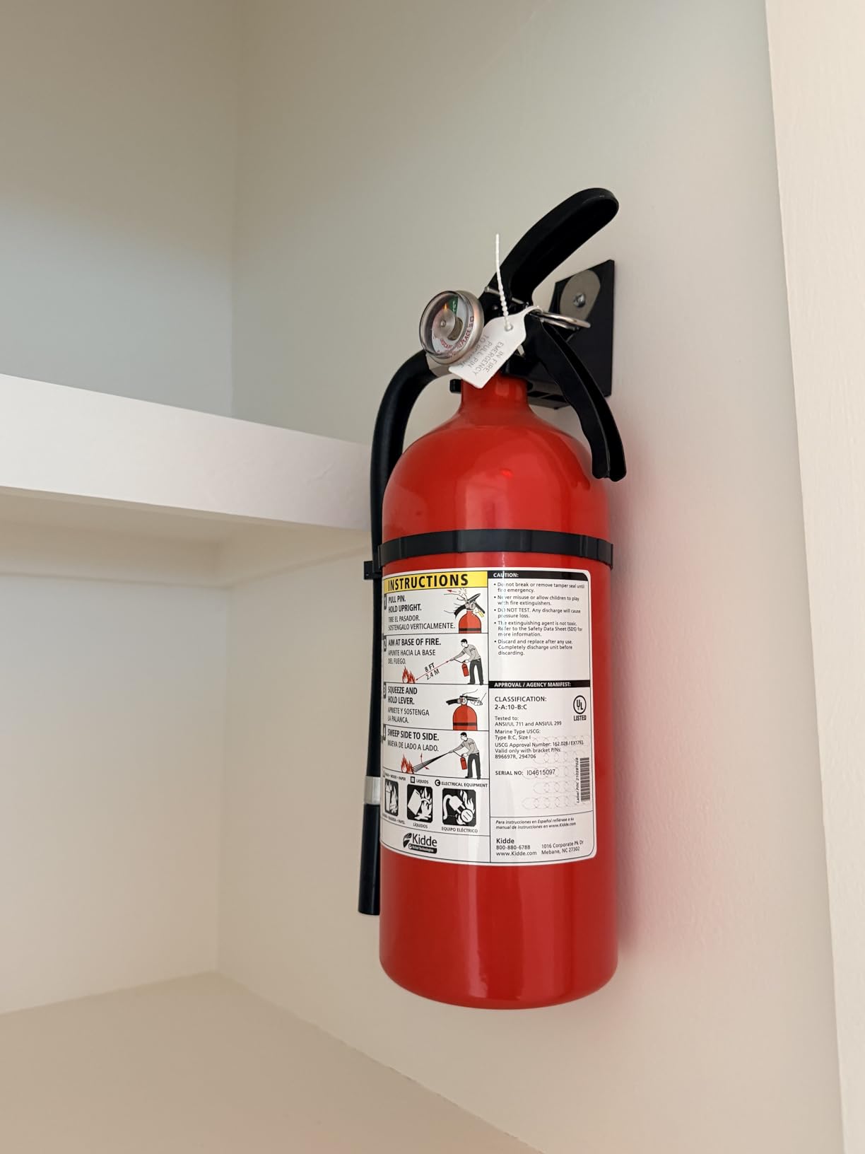 Kidde Fire Extinguisher for Home, For Residential and Living Area Use, 2A10BC customer photo 1