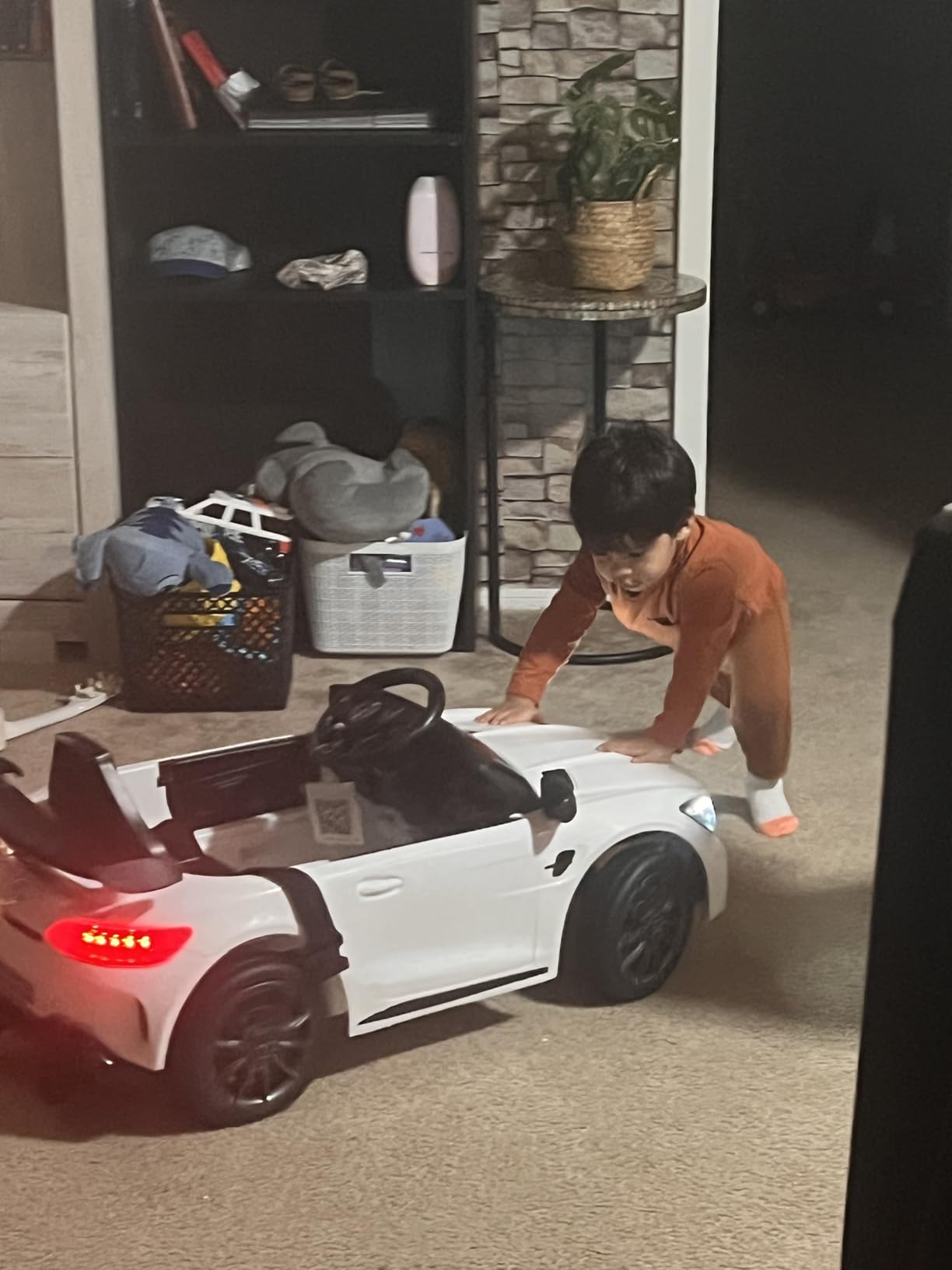Winado 12V Ride on Car, Licensed Mercedes Benz AMG GTR Battery Powered Electric Vehicle, w/Parent Remote, Wider Seat, LED Lights, Openable Doors, MP3 Player, Smooth Start, 3 Speeds - Black customer photo 1