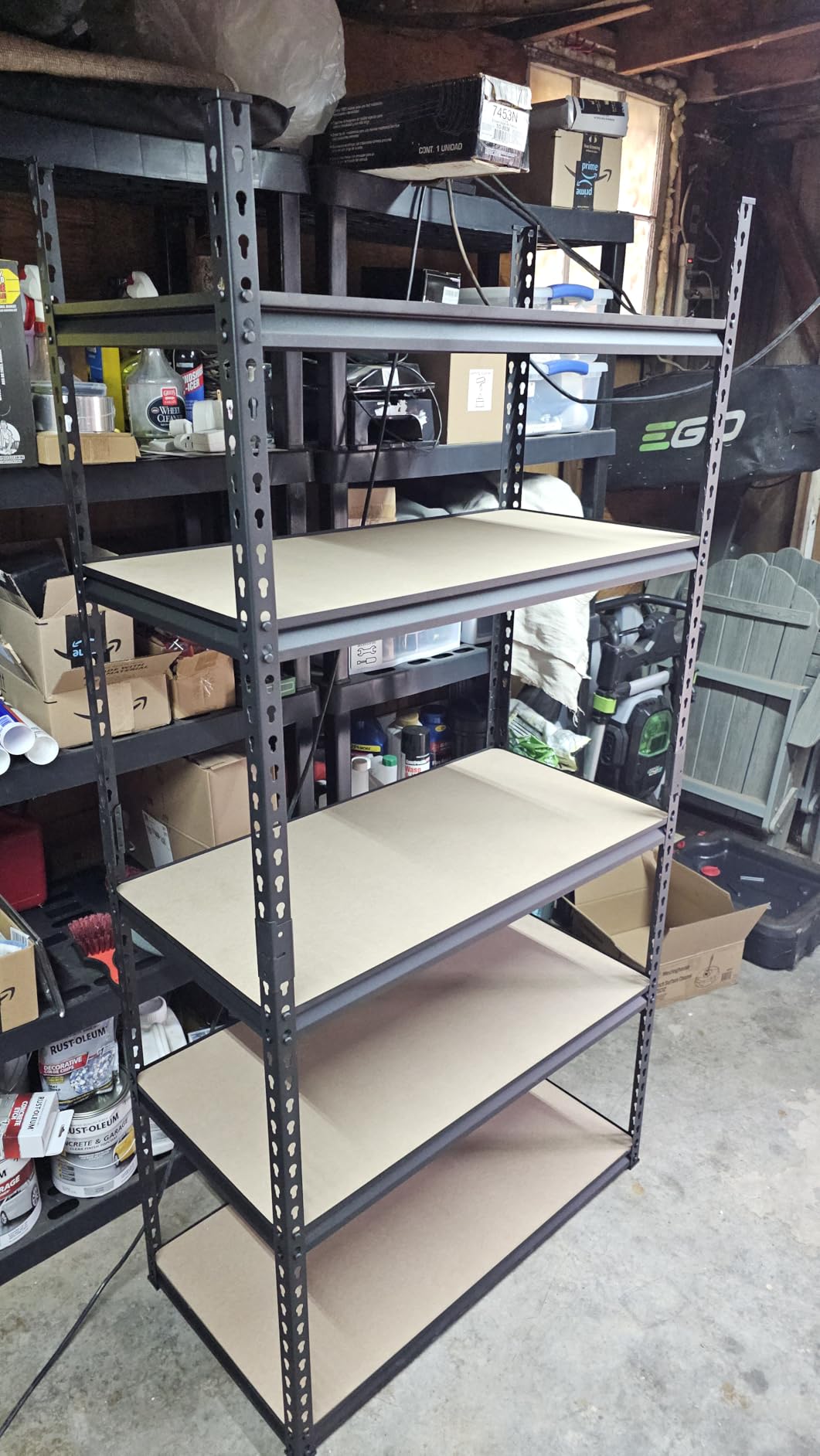 VEVOR Storage Shelving Unit, 5-Tier Adjustable, 2000 lbs Capacity, Heavy Duty Garage Shelves Metal Organizer Utility Rack, Black, 36