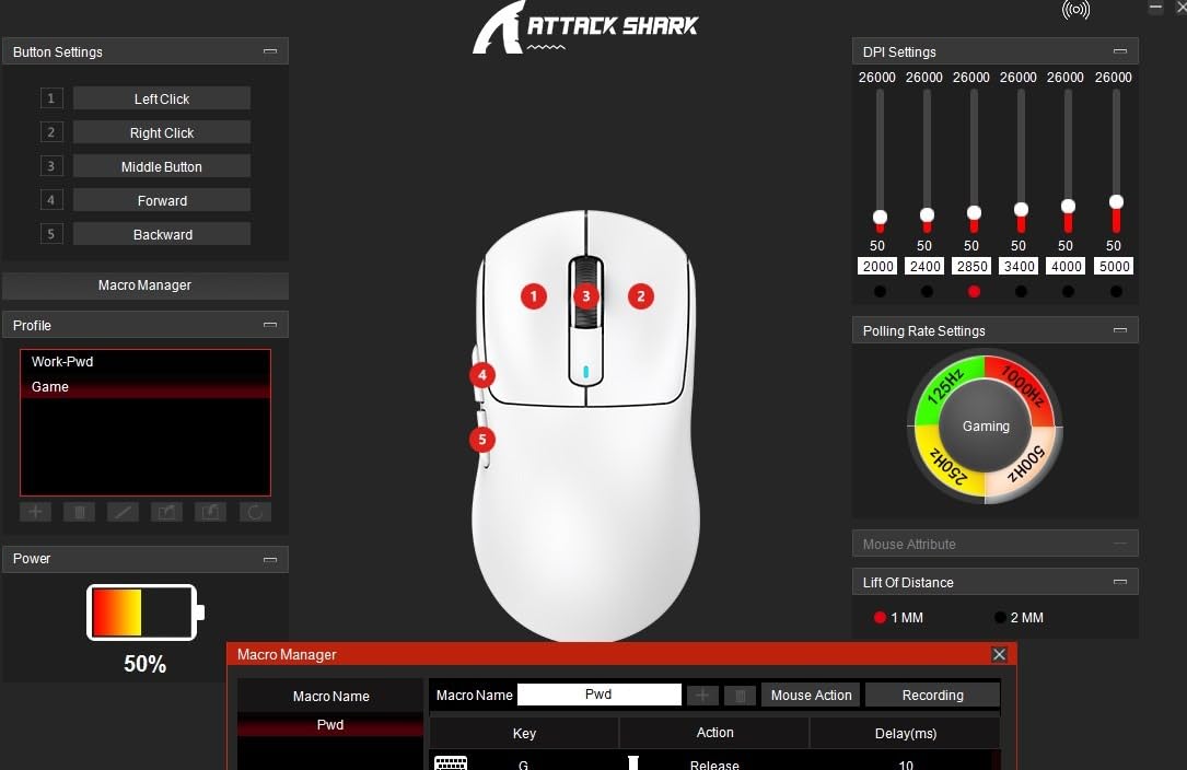 ATTACK SHARK X3 Wireless Gaming Mouse, 49g Ergonomic Computer Mouse, Triple Modes PAW3395 26K DPI Optical Sensor, 200h Battery Life, Programmable Buttons, Gaming Accessories for PC/Laptop/Mac (White) customer photo 1