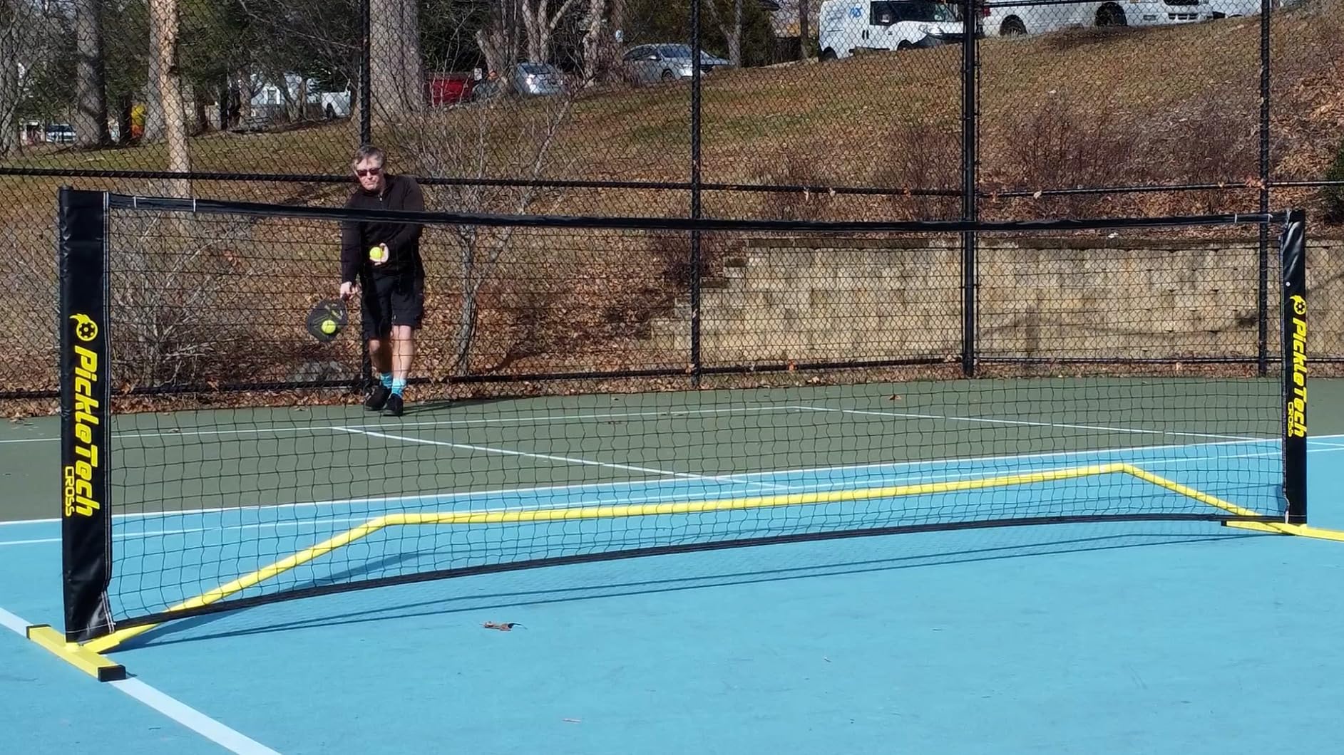 PICKLETECH 4.0 Slim Version Portable Pickleball Nets Outdoor Game 22 FT Pickleball Net-USAPA Regulation Size-Pickle Ball Net System with Carrying Bag for Driveway customer photo 1