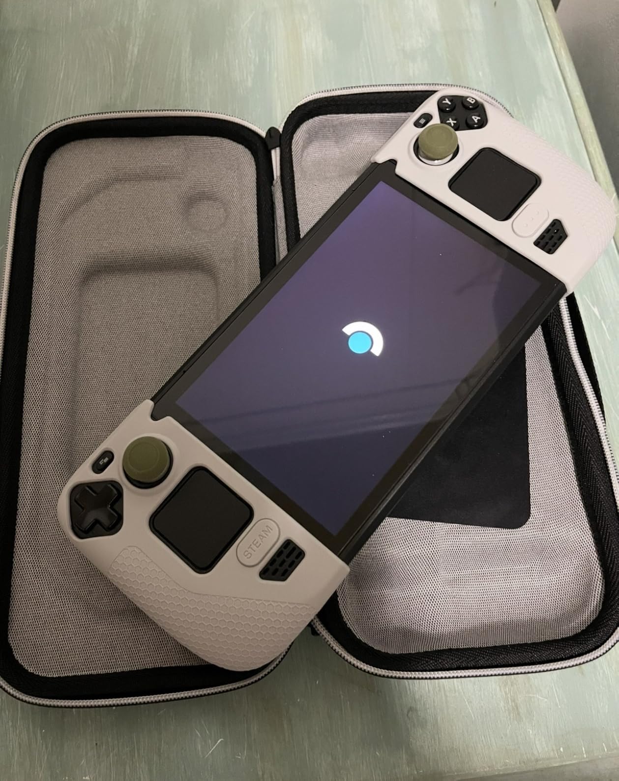 JSAUX Silicone Grip Protection Case Compatible with Steam Deck OLED/LCD, Steam Deck Grip, GripArmor Silicone Sleeve Set (one Left and one Right) - Grey customer photo 1