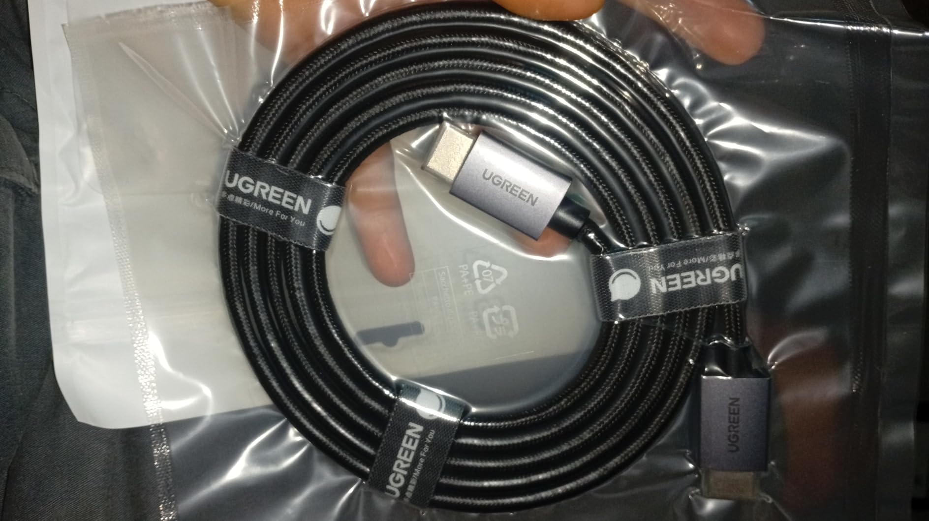 UGREEN 8K HDMI 2.1 Cable 48Gbps 10FT, Certified Ultra High Speed HDMI Cord Aluminum, 4K@240Hz 120Hz 10K 8K@60Hz, HDCP 2.2&2.3, eARC HDR 10 Dolby Compatible with PS5/Blu-ray/Roku TV/Switch 2/Mac mini customer photo 1