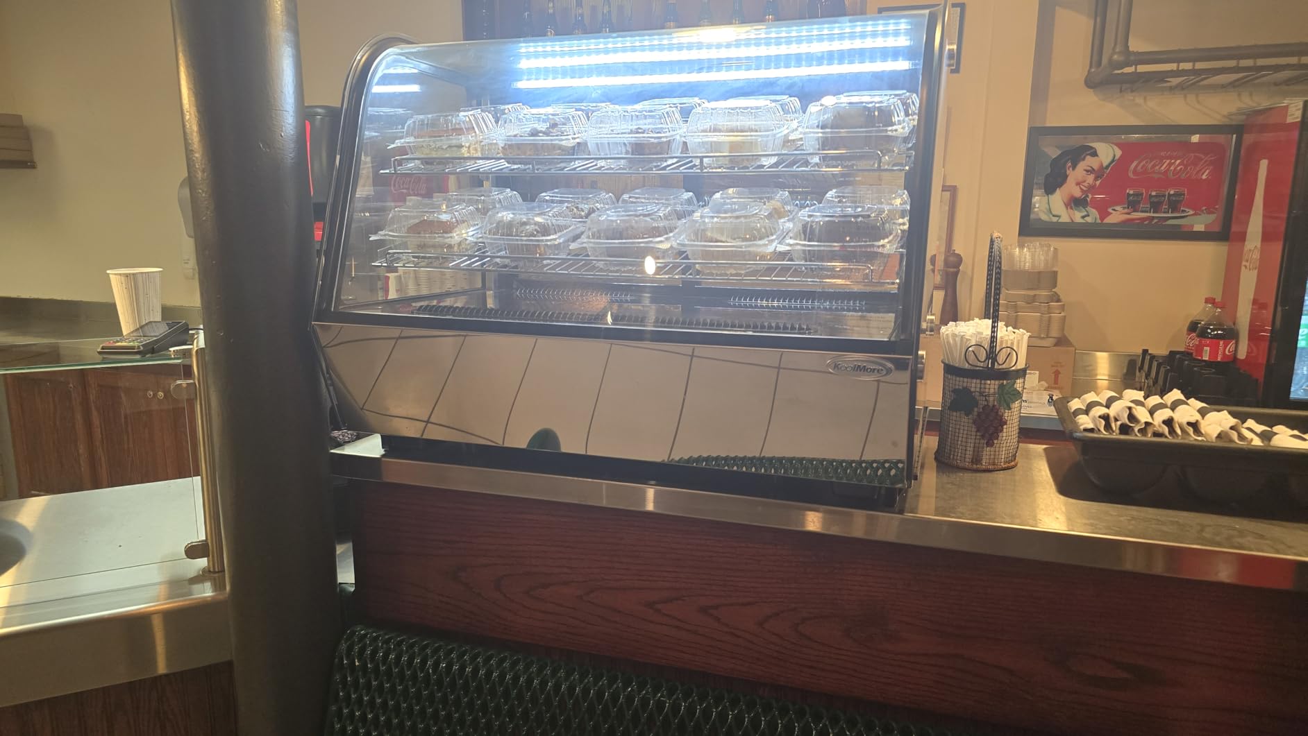 KoolMore 48 in. Refrigerated Bakery Display Case with Clear Glass Front, Sliding Rear Doors, LED Lighting, Adjustable Temperature, and Dual Shelving in Stainless-Steel, 7 cu. ft. customer photo 2