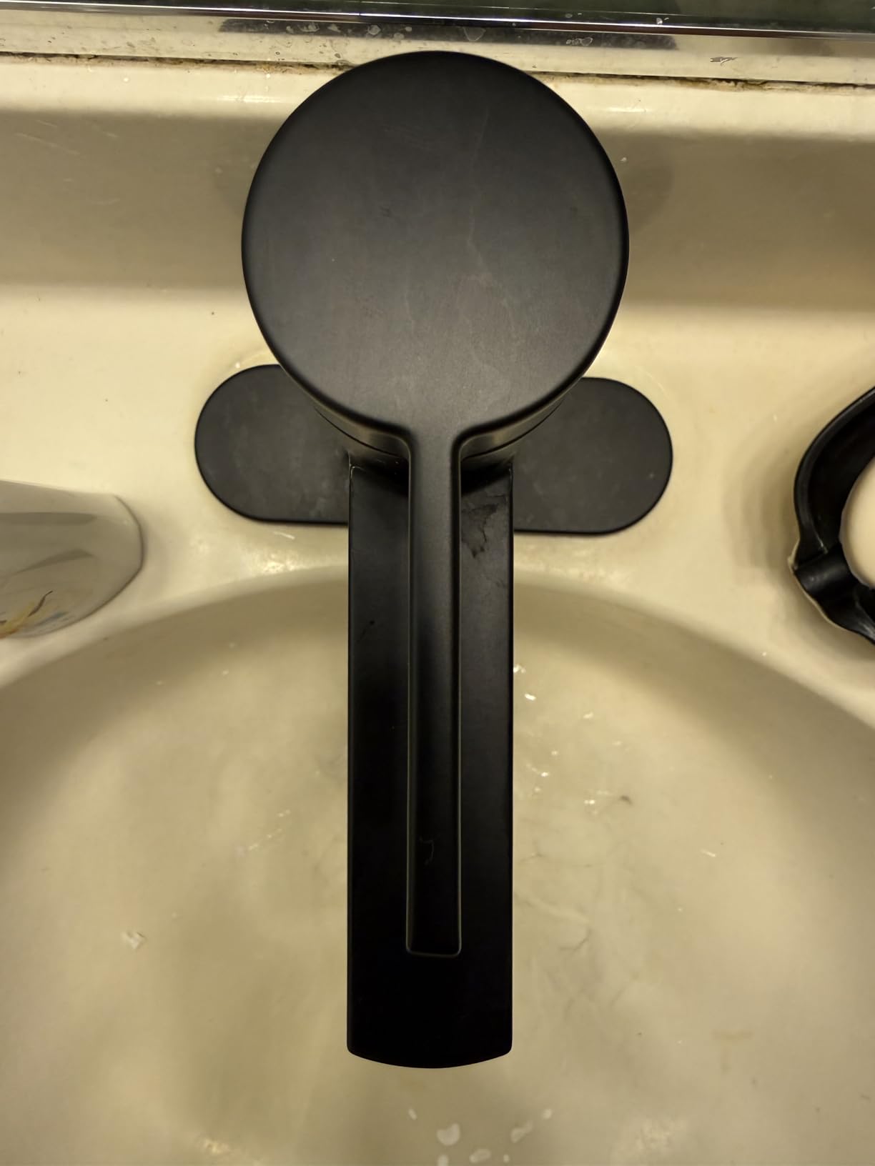 Moen Beric Spot Resist Nickel Modern One-Handle Single Hole Bathroom Faucet with Drain Assembly and Optional Deckplate customer photo 2