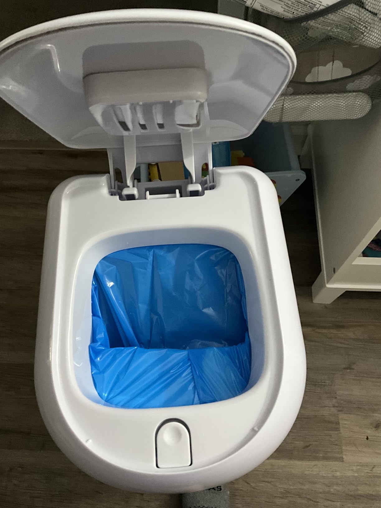 Diaper Genie Platinum Pail (Lily White) is Made in Durable Stainless Steel and Includes 1 Easy Roll Refill with 18 Bags That can Last up to 5 Months customer photo 2