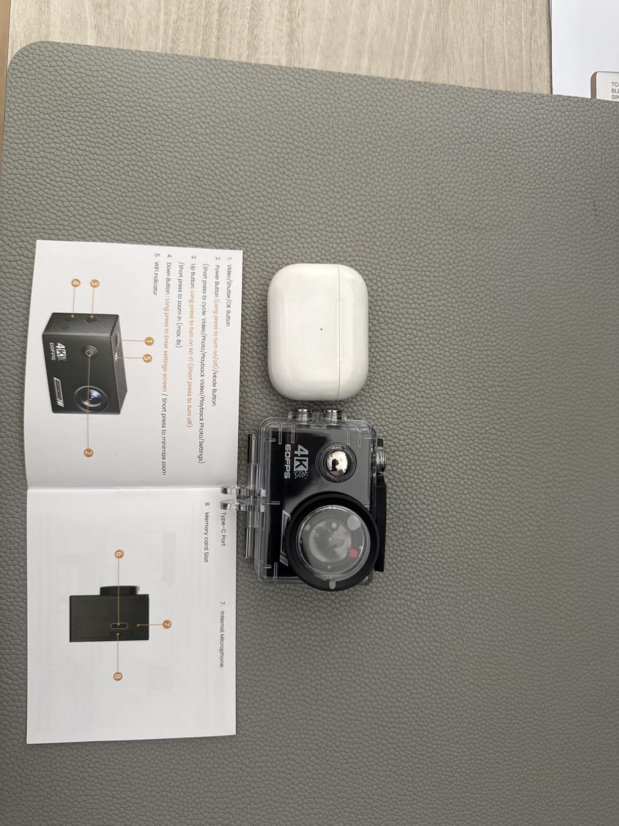 Action Camera 4K30fps with 64G SD Card,HD Waterproof Camera 131ft Underwater Cameras 20MP Pre-recording WiFi Camera 170° Remote Control Sports Cameras with 2 Batteries Helmet Mount Accessories Kits customer photo 1
