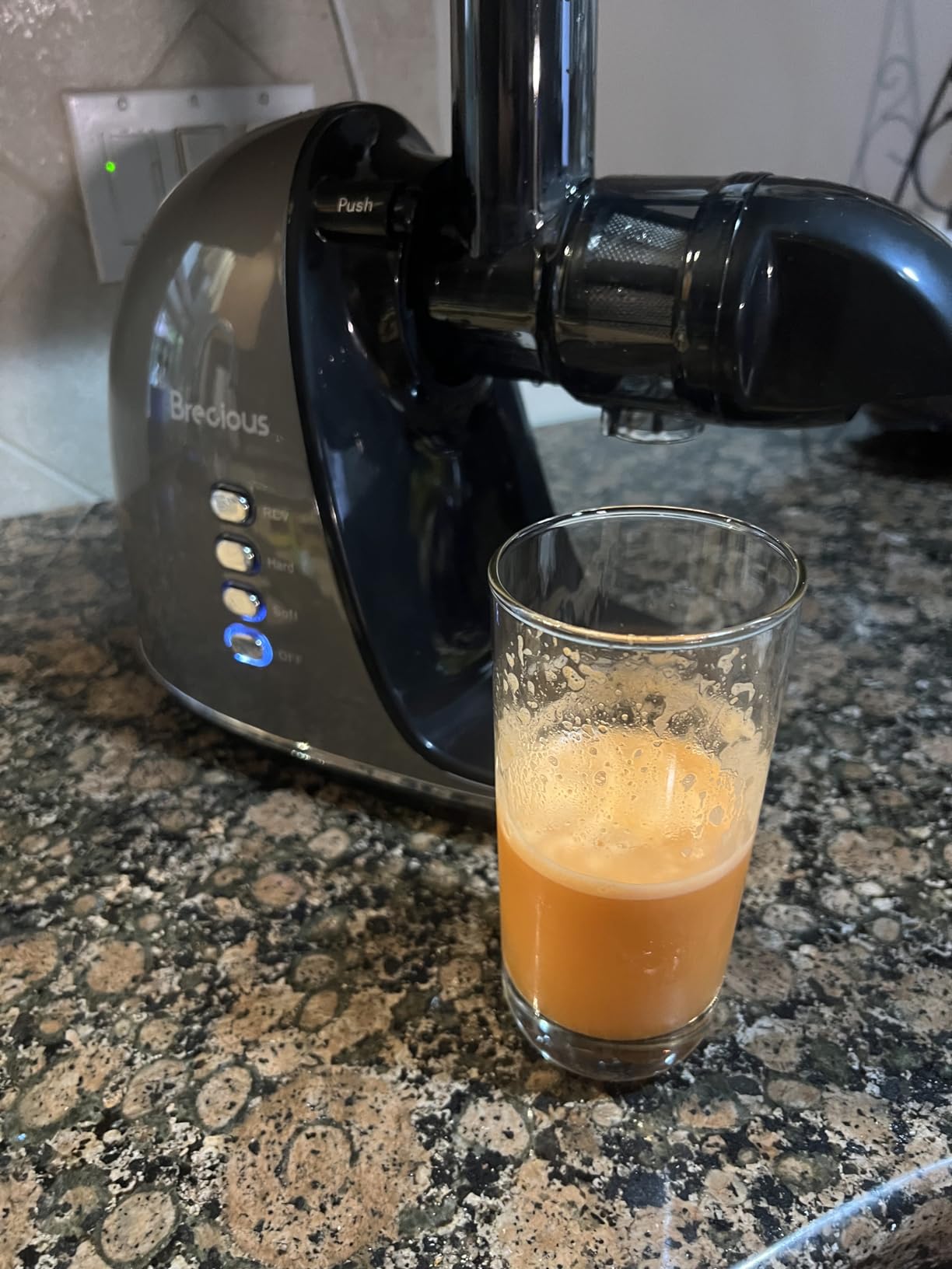 Brecious Slow Masticating Juicer, Cold Press Juicers with 2 Speed Modes & Quiet Motor, Juicers Machines Vegetable and Fruit with Reverse Function, Celery Juicer, BPA-Free, Easy to Clean (Silver) customer photo 2