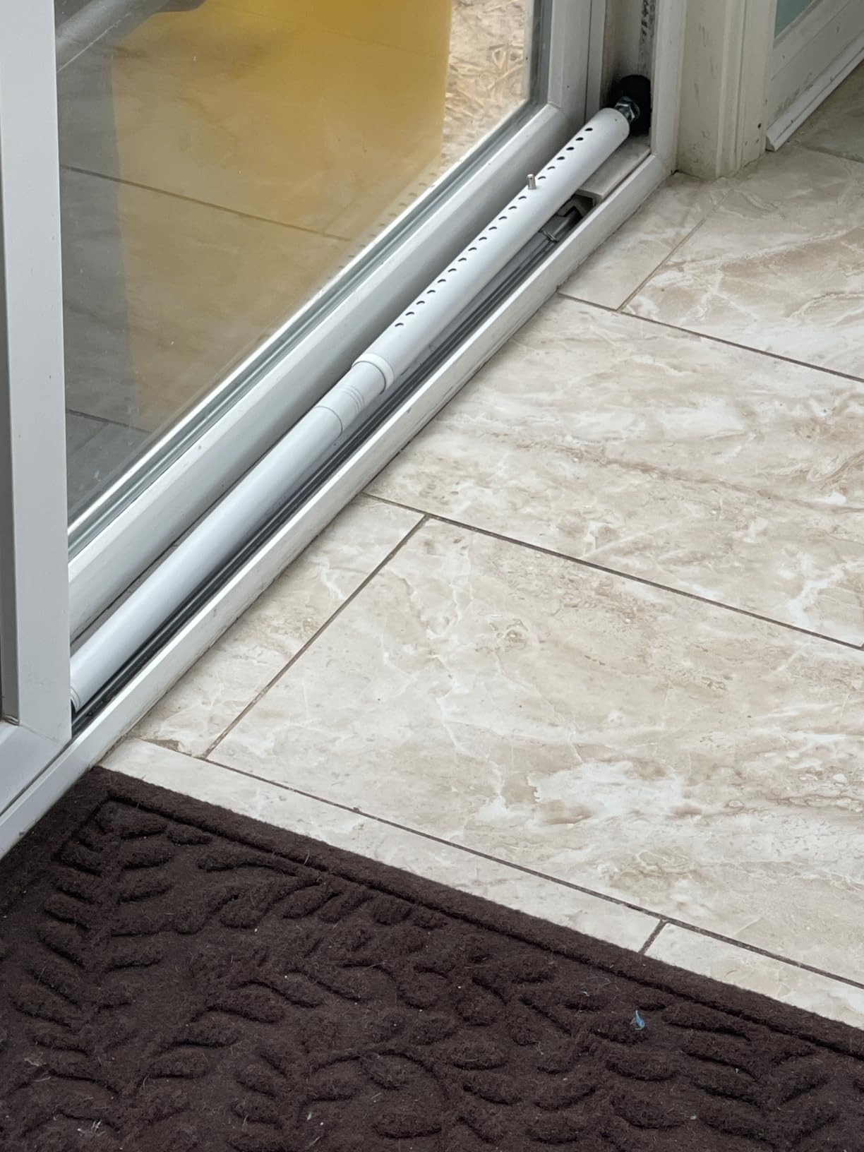 BeBecome Sliding Door Security Bar, 17-50 inch Adjustable Patio Door Security bar with Rubber Tips Apartment Bedroom Bottom of Door Heavy Duty Interior White customer photo 2