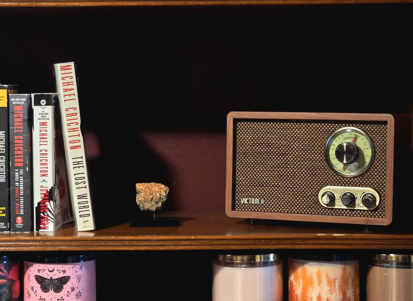 Willow Retro Wood Bluetooth Radio with Built-in Speakers: Elegant & Vintage Design, Rotary AM/FM Tuning Dial, Bass & Treble Control, Wireless Streaming customer photo 1