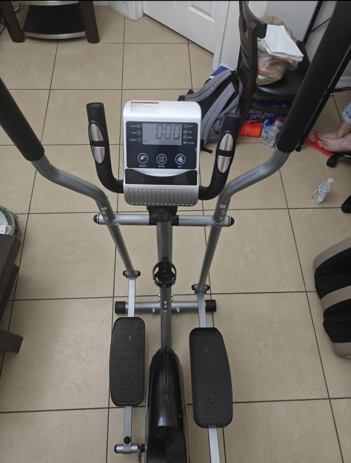 Elliptical Exercise Machine, Dripex Magnetic Elliptical Machine for Home, Hyper-Quiet Elliptical Training Machines w/ 6KG Flywheel, 8 Resistance Levels, Pulse Monitor, LCD Monitor, Device Holder customer photo 2