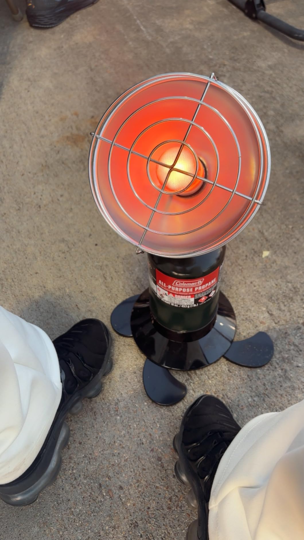Portable Propane Heater with Catalytic Burner for Camping Outdoor Space 6200BTU Power with Control Valve Patio Heater 1lb Small Propane Gas Tank Holder Tent Garage Fishing stove buddy(Upgraded Burner) customer photo 1