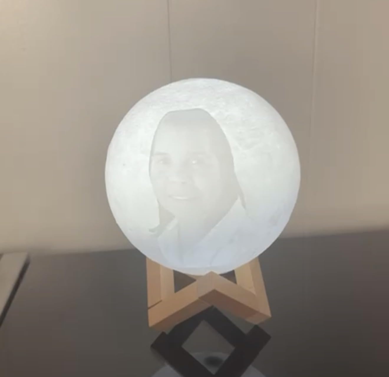 Custom Moon Lamp, Personalized Night Light with 3D Print Your Own Photo Text, 16 Colors USB Charging Night Lamp for Bedroom Kids, Birthday, Mother's Day, Christmas, Valentine's Day, Anniversar Gifts customer photo 1