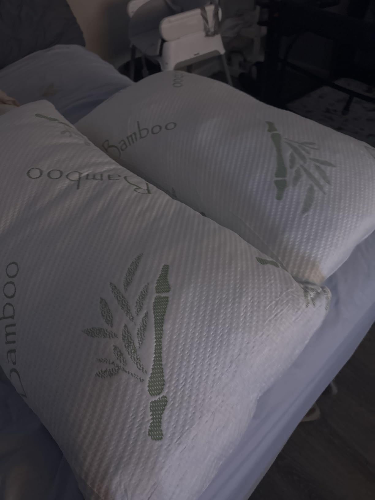 Memory Foam Pillows Queen Size set of 2, Shredded Memory Foam Bed Pillow for Sleeping, Adjustable Fluffy Pillow with Cooling Breathable Cover for All Sleepers, Hotel Quality Rest Pillow Queen 2 Pack customer photo 1