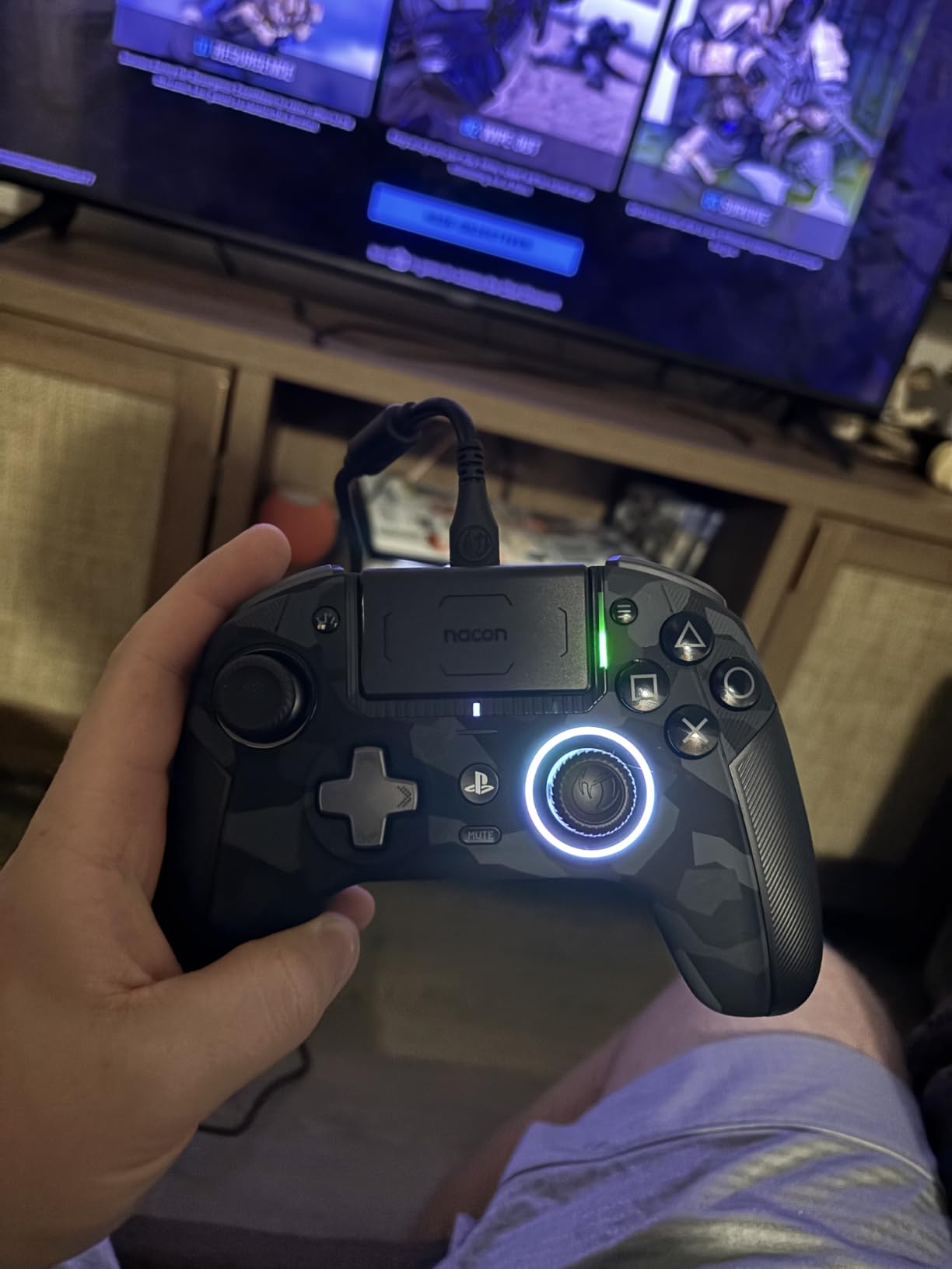 NACON Revolution 5 Pro Officially Licensed PlayStation Wireless Gaming Controller for PS5 / PS4 / PC - Hall Effect, Trigger Stops, Mappable Buttons, Bluetooth Audio - White customer photo 1