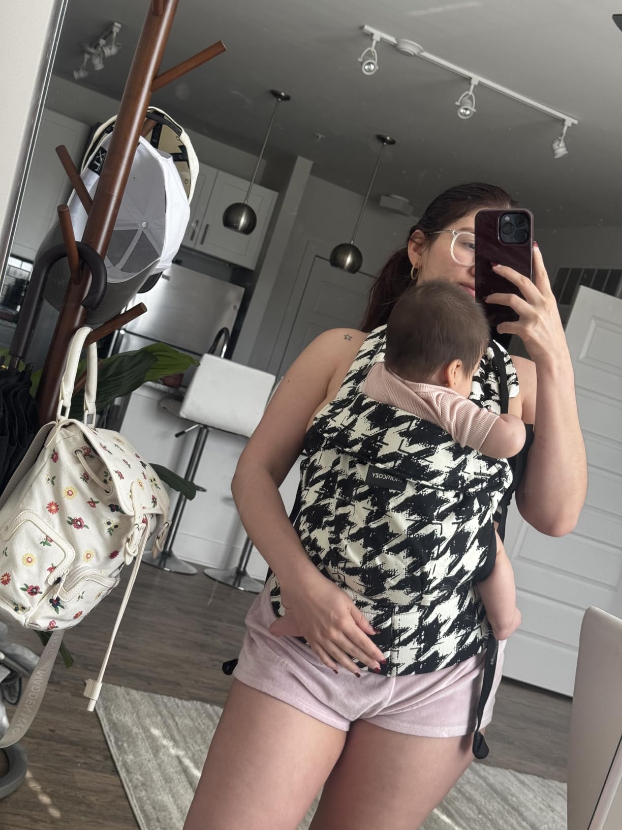 Momcozy Baby Carrier - Ergonomic, Cozy and Lightweight Carrier for 7-45lbs, Effortless to Put On, Ideal for Hands-Free Parenting, Enhanced Lumbar Support, Starry Night customer photo 1