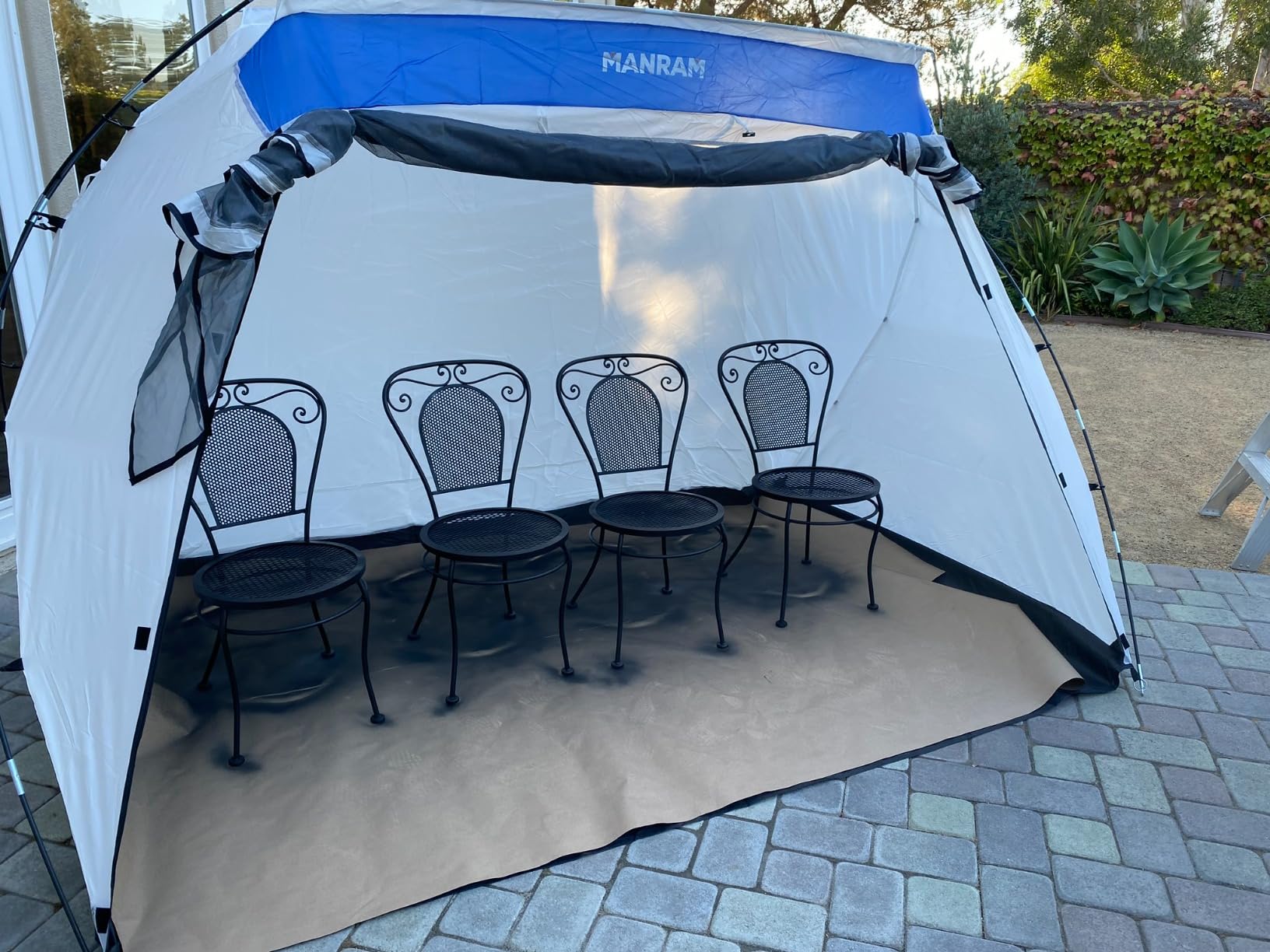 Portable Paint Tent, Large Paint Booth with Built-in Floor, Mesh Screen, Windproof Hooks, and Storage Bag - Ideal for DIY Painting Projects customer photo 2