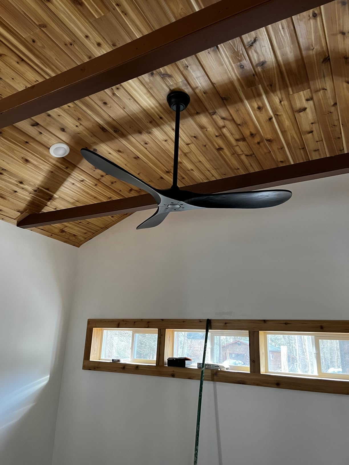 52 Inch Ceiling Fan No Light, Wood Outdoor Ceiling Fans for Patios Living Room Bedroom, Indoor Modern 3 Blade Propeller Wet Rated Ceiling Fan without Lights with Remote (Walnut) customer photo 1