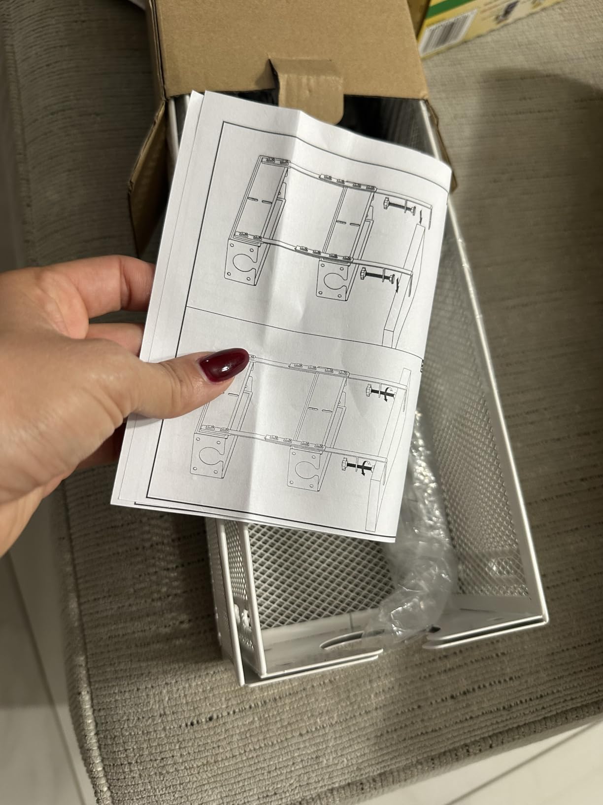 Multi-Model Under Desk Cable Management 2 Pack Metal Under Desk Wire Management Tray Clamp Mount Under Table Cord Management No Damage The Desk customer photo 1