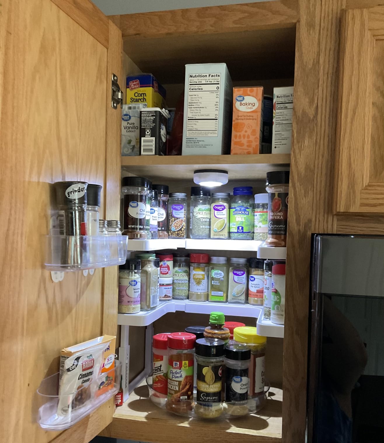 Spicy Shelf 3.0 - Expandable 2 Tiered Spice Rack Organizer for Cabinet & Pantry - Kitchen Seasoning Organizer - Cabinet Spice Racks for Inside Cabinets (Spicy Shelf Premium) - Home Organization customer photo 1