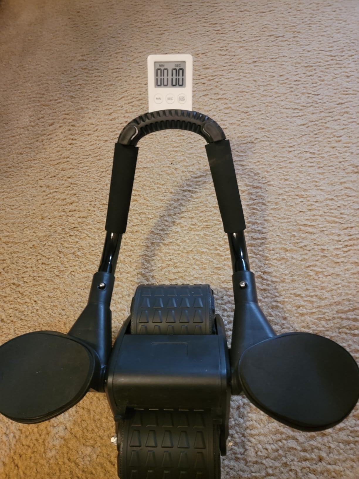 2026 Upgraded Automatic Rebound Ab Roller with Elbow Support, Dual Wide Wheel Ab Workout Equipment for Core Strength Training, Silent Ab Wheel for Beginners Men Women Home Gym Fitness customer photo 1
