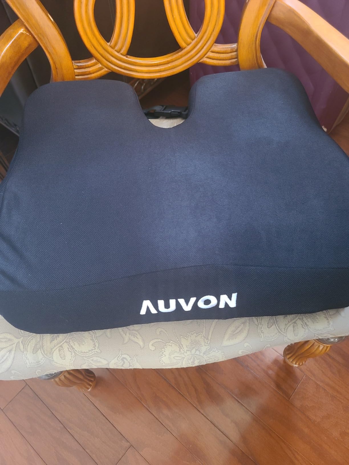 AUVON Anti-Slip Wheelchair Cushions with Front High Rear Low & Hump Design, Ergonomic Seat Cushion to Optimize Sitting Posture, Chair Cushions Relieve Sciatica, Back, Pressure Sore & Ulcer Pain customer photo 2