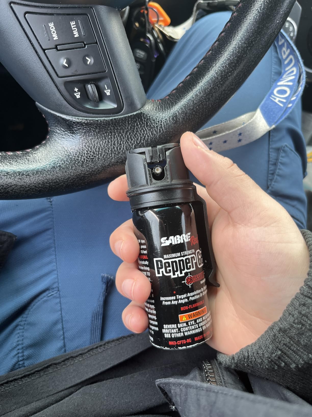 SABRE Crossfire Pepper Gel, Deploys At Any Angle, Maximizes Target Acquisition Against Multiple Threats, Belt Clip For Easy Carry, Fast Flip Top, Max Police Strength OC, Pepper Spray Option 1.5 fl oz customer photo 1