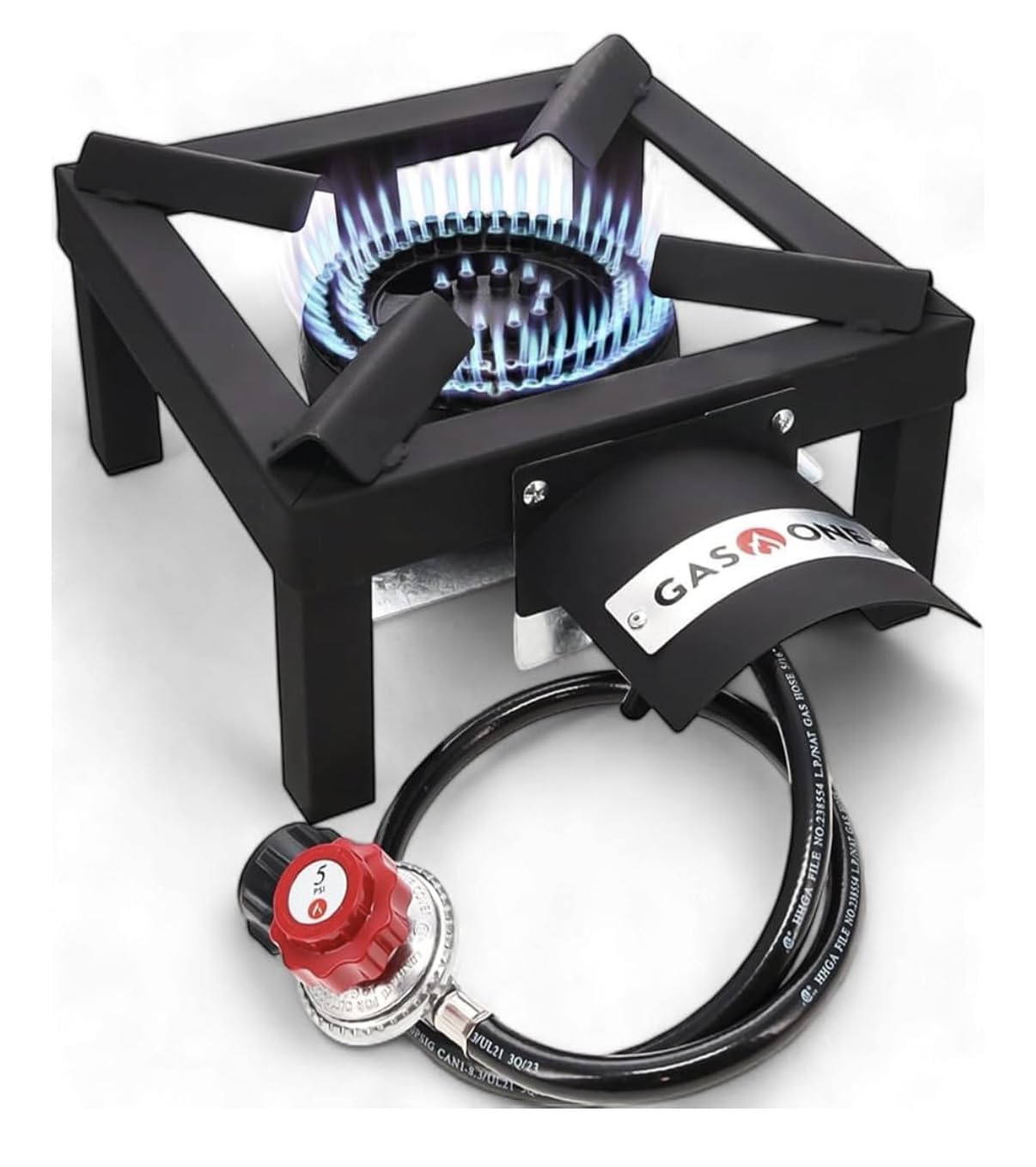 GasOne High Pressure Single Propane Burner - Outdoor Cooking with Heat Shield and Guard - Propane Burner Head for Camping, Tailgating, Seafood Boil, Home Brewing - Patented customer photo 2