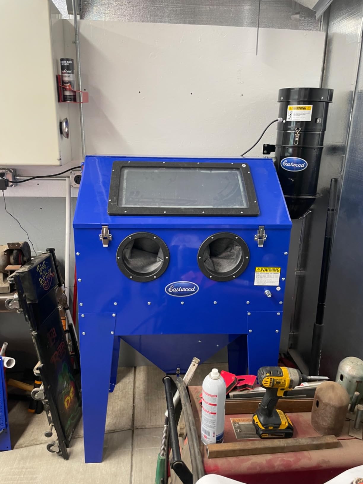 Eastwood B120 Sand Blasting Cabinet Kit | Heavy Duty Steel Sand Blaster Media Cabinet for Paint Removal, Metal Restoration, Rust Removal, Sandblasting | Holds Up to 150 Lbs of Abrasive Media customer photo 1