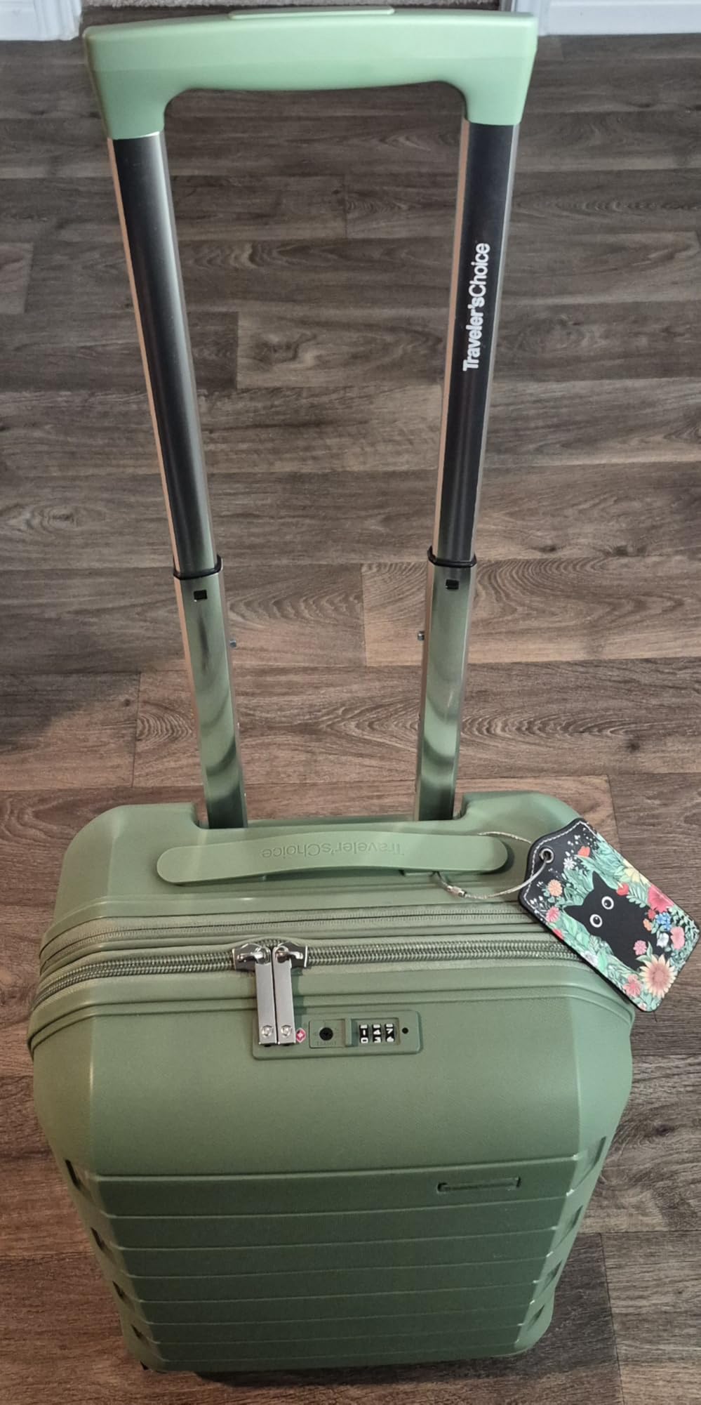 Pagosa Hardshell Expandable Luggage with Spinner Wheels, Mint, 22-Inch Carry-on customer photo 2