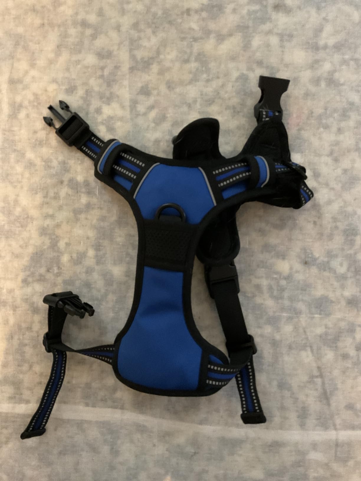 rabbitgoo Dog Harness for Large, No Pull Pet Harness with 3 Buckles, Adjustable Soft Padded Vest with Control Handle, Walking Reflective Pet Vest for Large Dogs, Blue, L customer photo 1