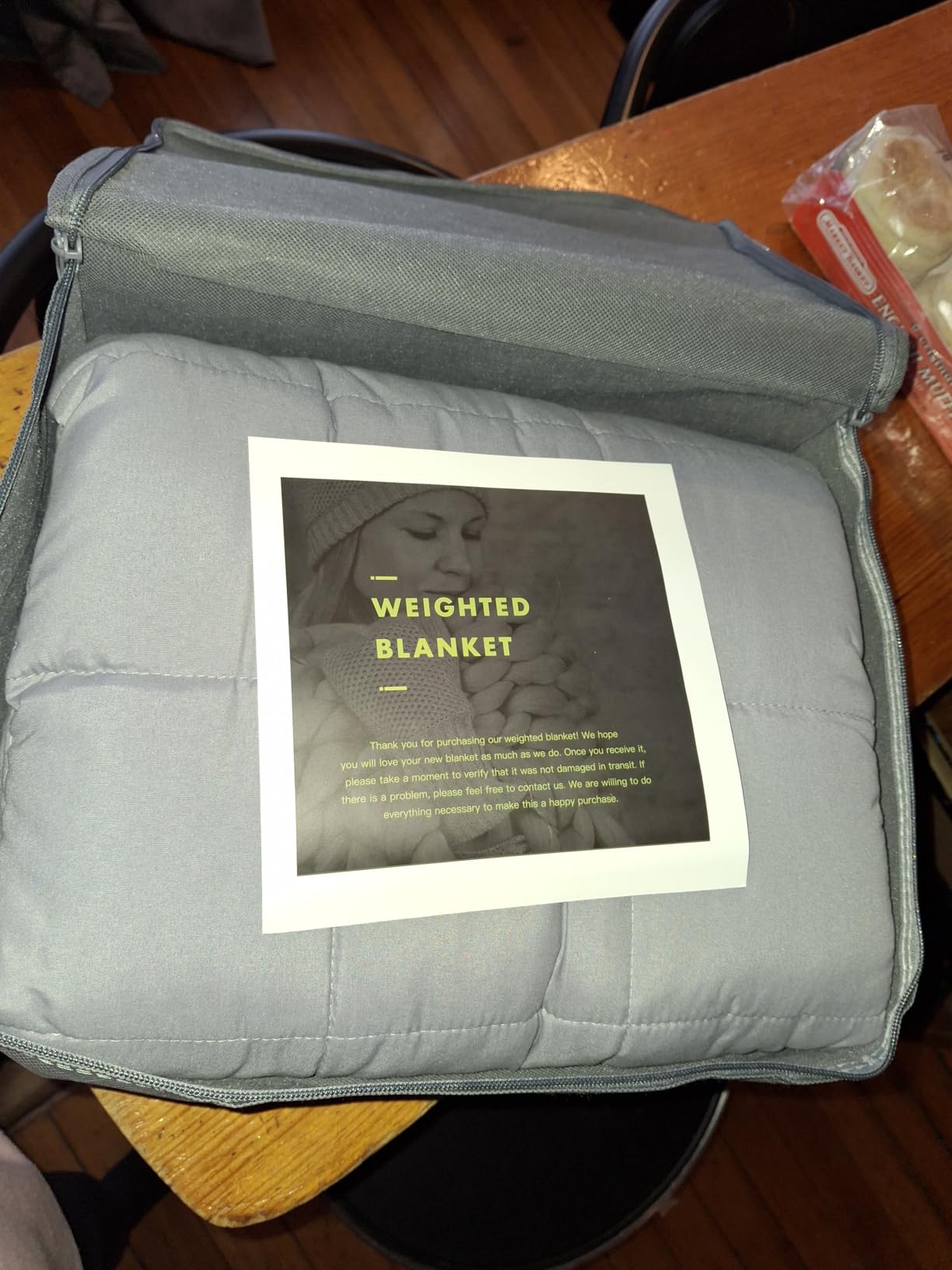 Topblan Weighted Blanket for Adults 12lbs, Soft Cooling Breathable Weighted Throw for Sleeping customer photo 1