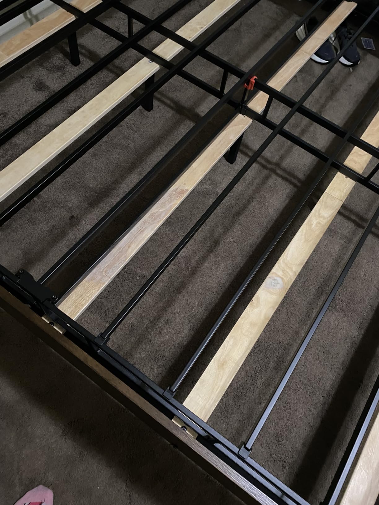Hafenpo 12 Inch Queen Bed Frame - Sturdy Metal Platform Queen Size, No Box Spring Needed, Heavy Duty, Easy Assembly, Strong Bearing Capacity, Under Bed Storage, Black customer photo 1