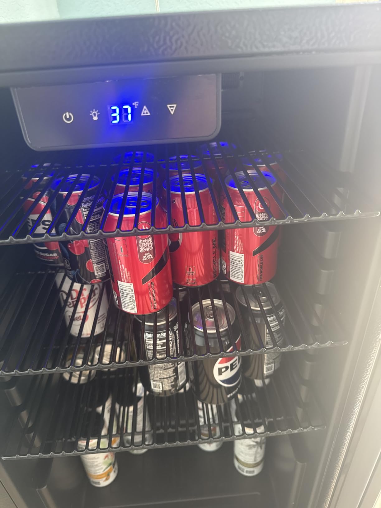 Feelfunn Beverage Refrigerator Cooler - 126 Can Mini Fridge Glass Door for Drinks Soda Beer Wine customer photo 2