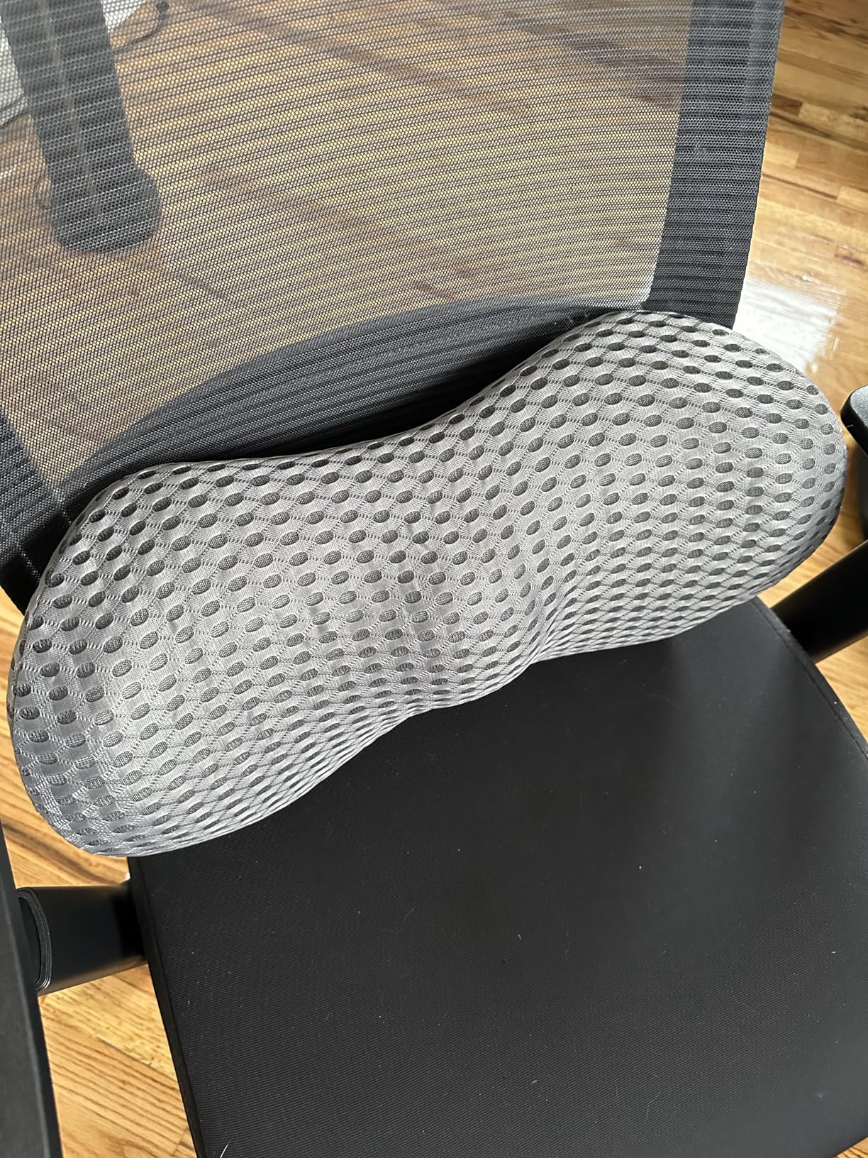 Lumbar Support Pillow, Back Pillow for Low Back Pain Relief, Ergonomic Streamline Car Seat, Office Chair, Recliner and Bed (Gray) customer photo 2