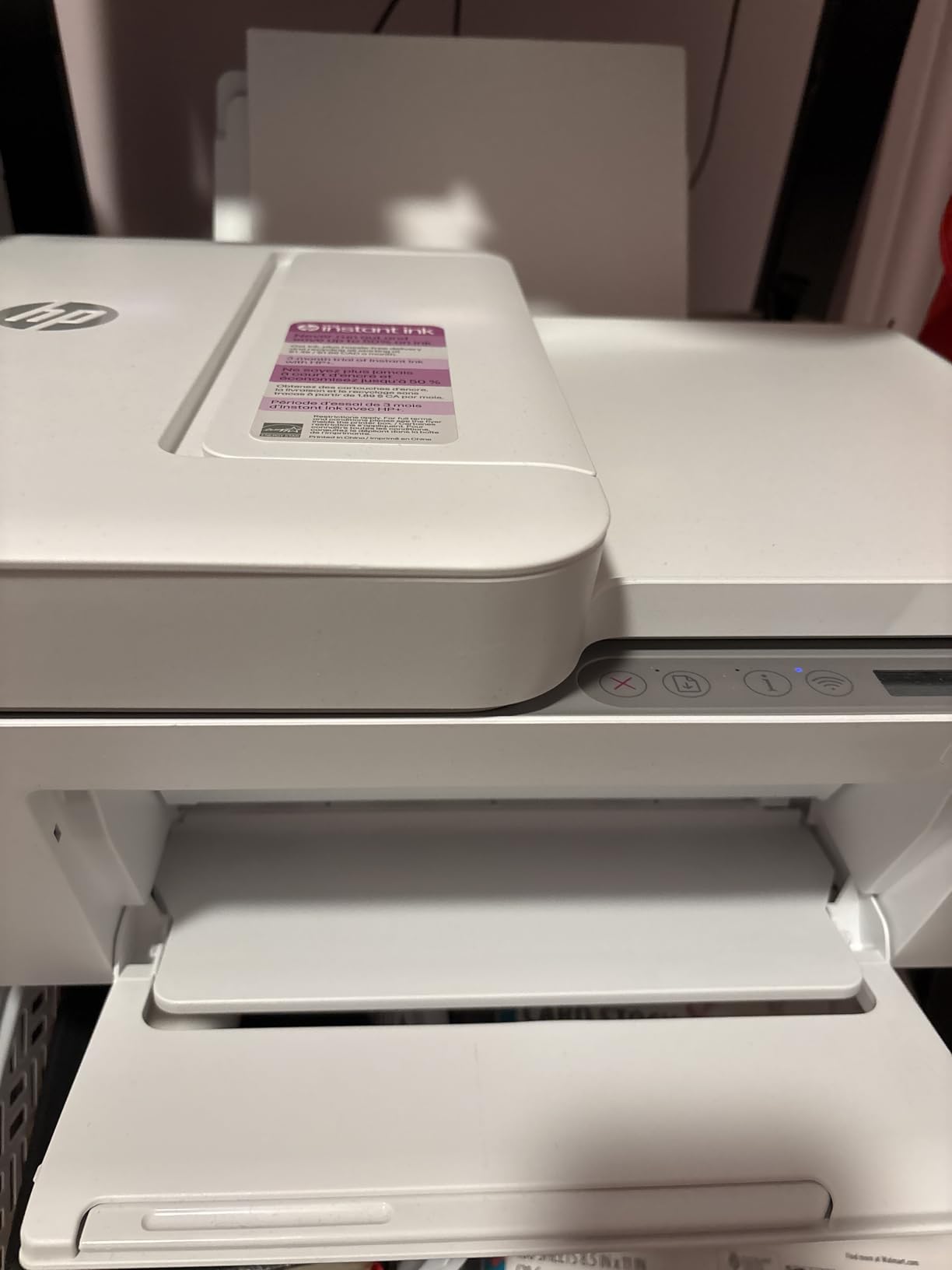 HP DeskJet 4255e Wireless All-in-One Color Inkjet Printer, Scanner, Copier, Best-for-home, 3 month Instant Ink trial included. This printer is only 2.4 ghz capable. AI-enabled (588S6A) customer photo 1