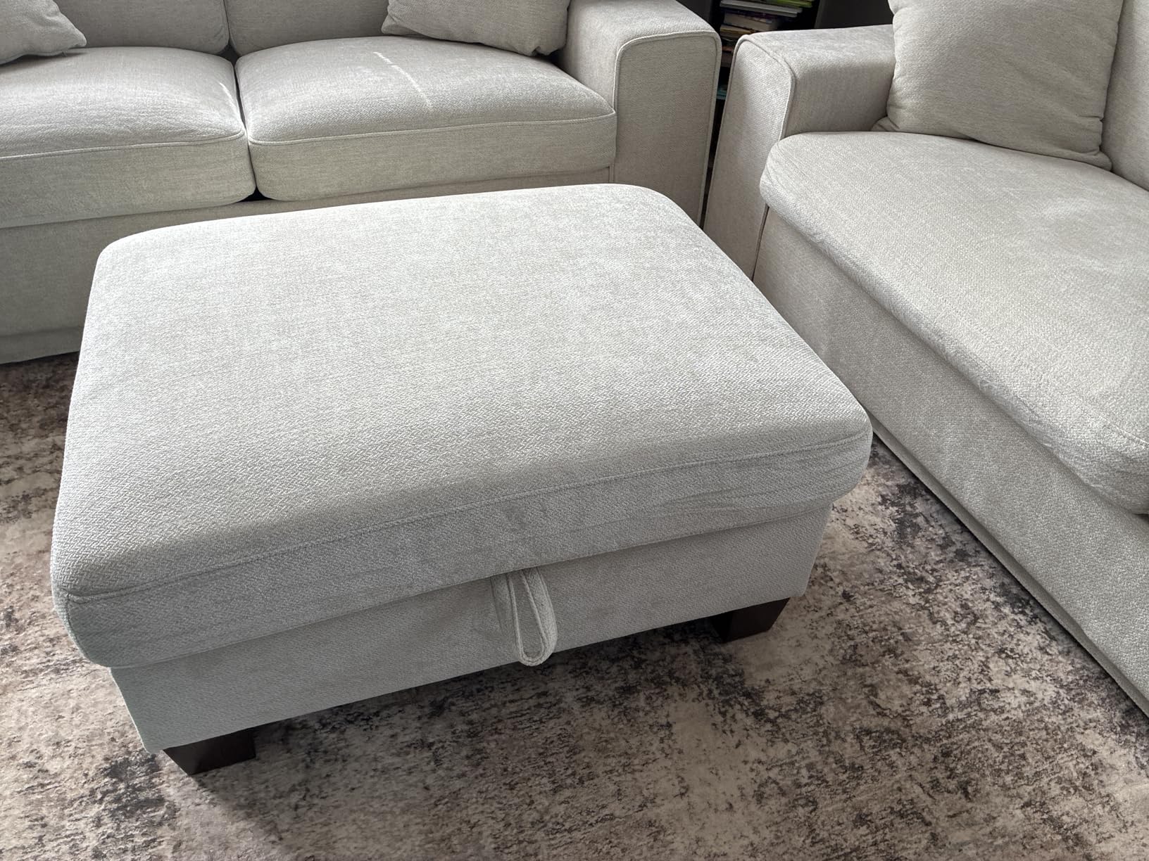 DOPEDIO Modern Loveseat Sofa for Living Room, Chenille Recliner, Removable Cover, Spring Cushions, Solid Wood Frame, Easy Assembly for Small Spaces (71.25inch, Beige) customer photo 2